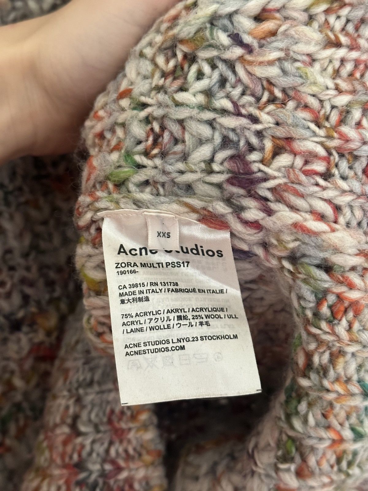 Acne Studios Rare Grail 🔥 Zora Acne Studios multi knited sweater knitwear Size US S / EU 44-46 / 1 - 4 Thumbnail