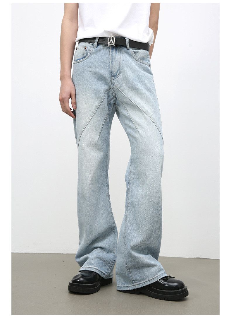 Japanese Brand × Jean Vintage Washed Stitching All-match Loose Flared Jeans Size US 32 / EU 48 - 3 Thumbnail