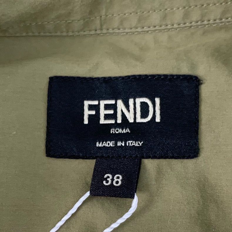 Fendi Fendi Short Sleeve Cotton Shirt in Green Size US S / EU 44-46 / 1 - 5 Thumbnail