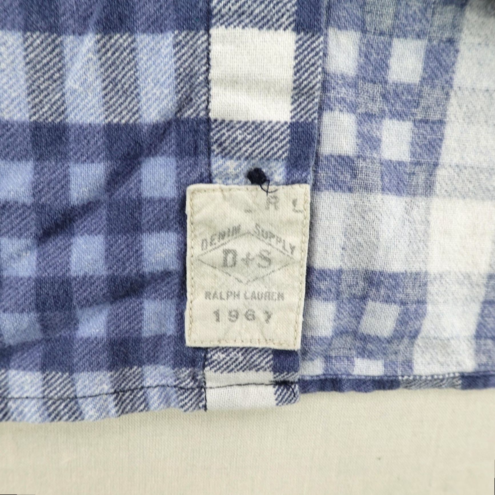 Ralph Lauren Ralph Lauren Denim & Supply Shirt Men Medium Blue & White Plaid Flannel Western Pearl Snap Mens Size US M / EU 48-50 / 2 - 5 Thumbnail
