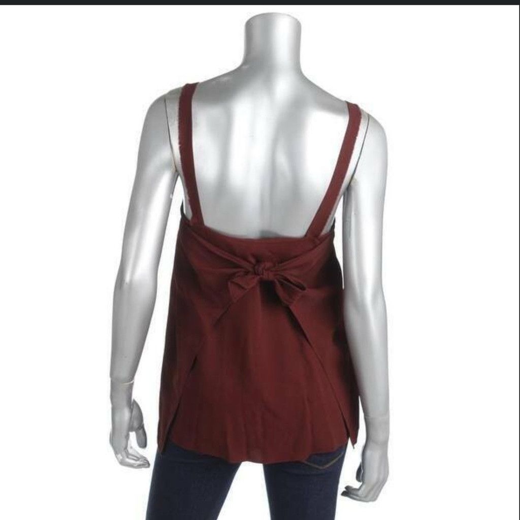 Helmut Lang Helmut Lang Maroon Tank Top Size L / US 10 / IT 46 - 4 Thumbnail