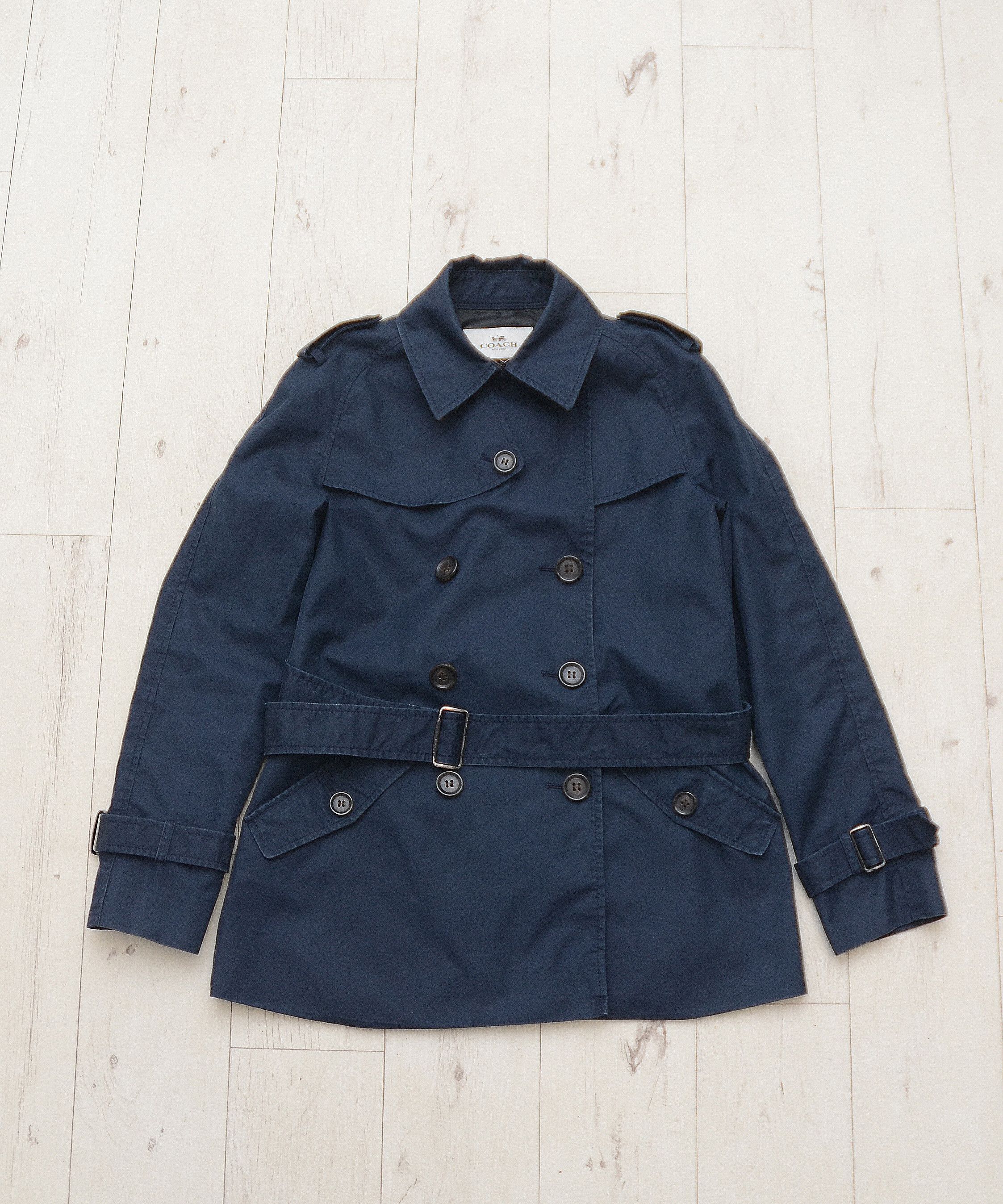 Coach Coach Blue Navy Trench Women’s Coat Jacket The Trench RARE Size S / US 4 / IT 40 - 1 Thumbnail