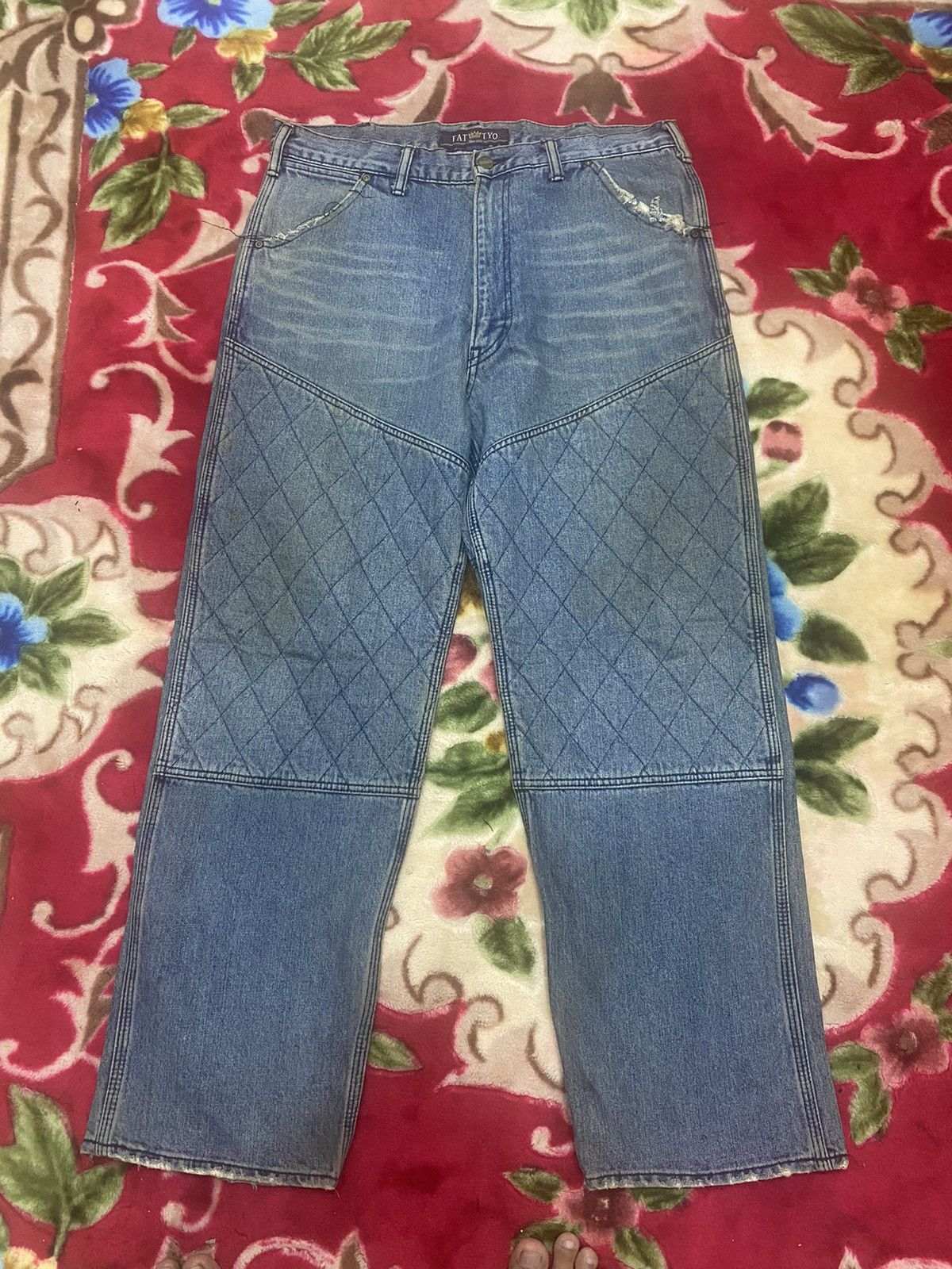 Fat Tokyo × Japanese Brand × Vintage Vintage FAT TOKYO Jeans Skinny Old Cutting Like Baggy Size US 34 / EU 50 - 1 Thumbnail