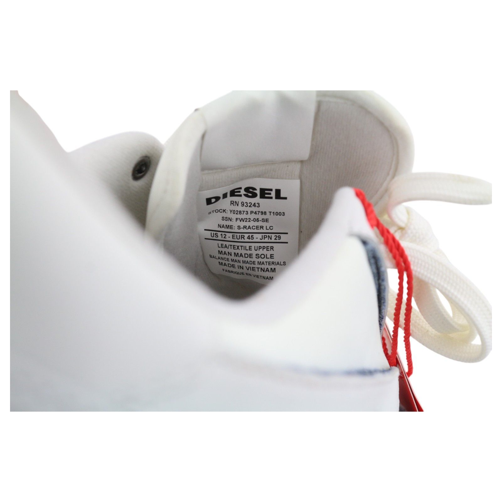 Diesel S-RACER LC EU45 White Suede Leather 40592 Size US 12 / EU 45 - 11 Thumbnail