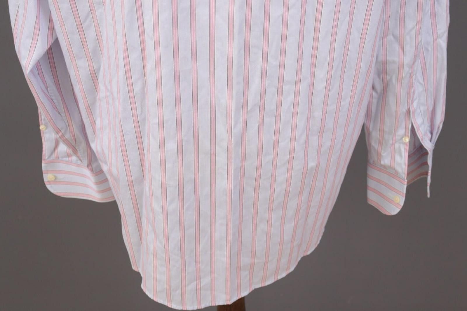 Eton Eton Wrinklefree Cotton Blue Stripe Shirt Size 45 / 17 3/4 Size US M / EU 48-50 / 2 - 9 Thumbnail