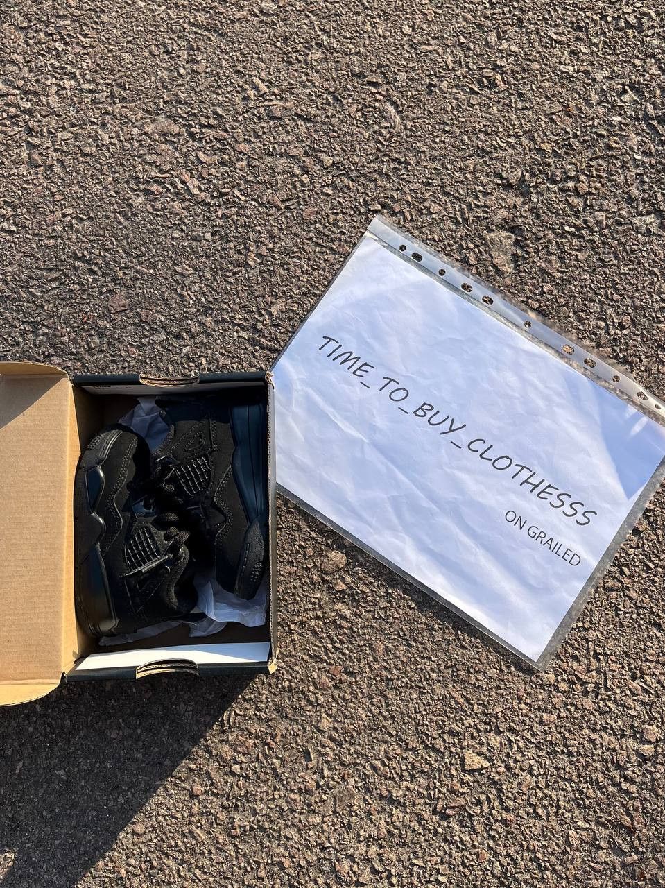 Nike Nike Air Jordan 4 Retro Black Cat Kid's (TD) Size US 5 / EU 37 - 2 Thumbnail