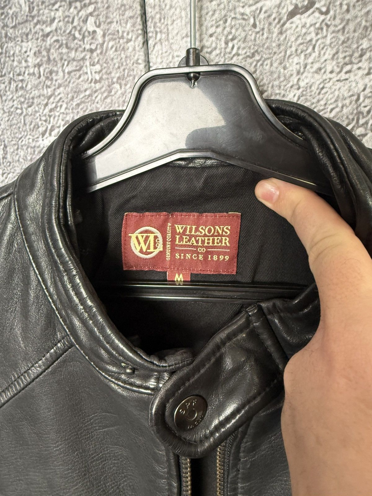 Wilsons Leather Vintage Wilsons Leather Black Biker Jacket Embroidered Flame Size US S / EU 44-46 / 1 - 24 Thumbnail
