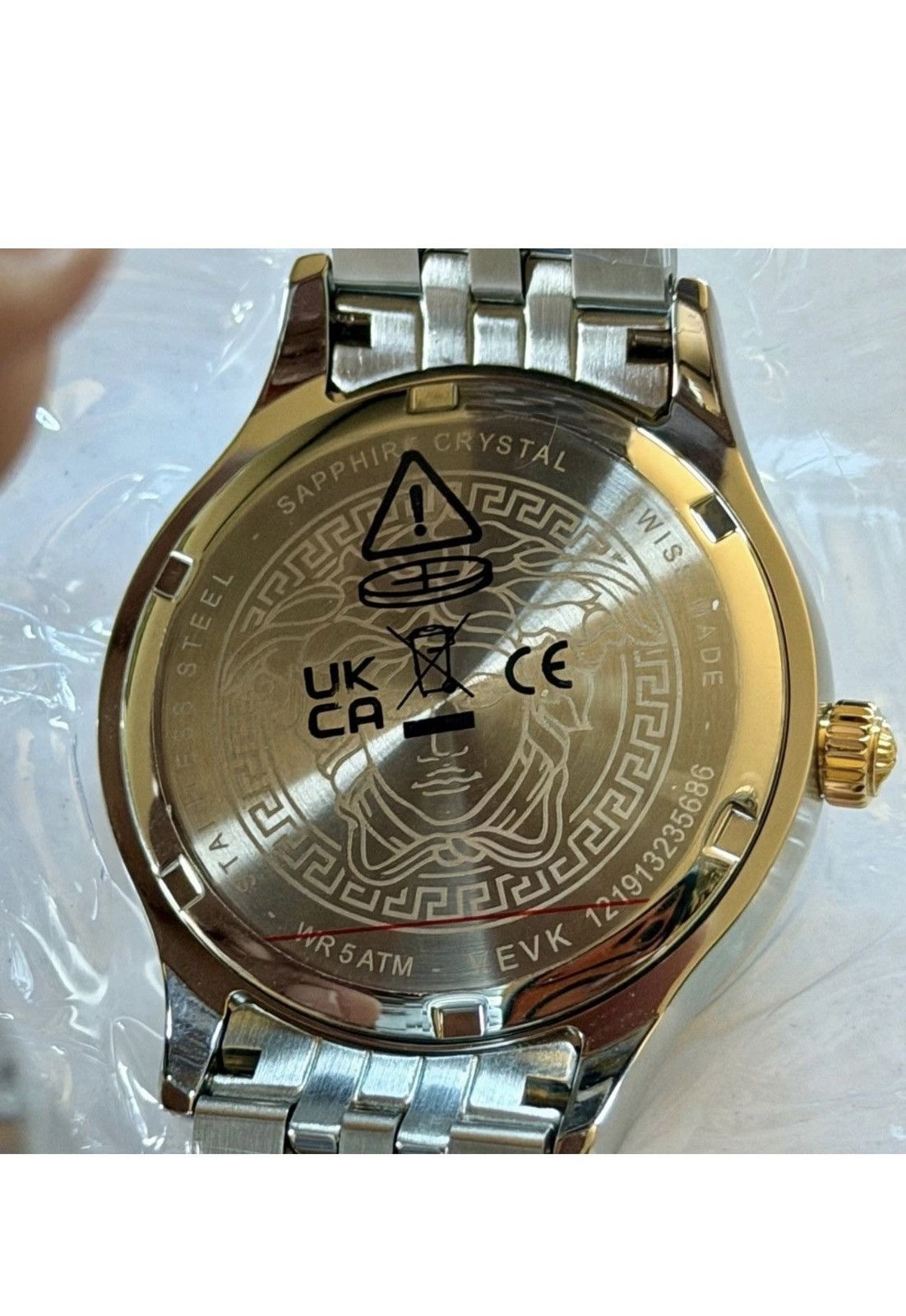 Versace Women's Versace One Size Gold & Silver Green Dial Watch Size ONE SIZE - 4 Thumbnail