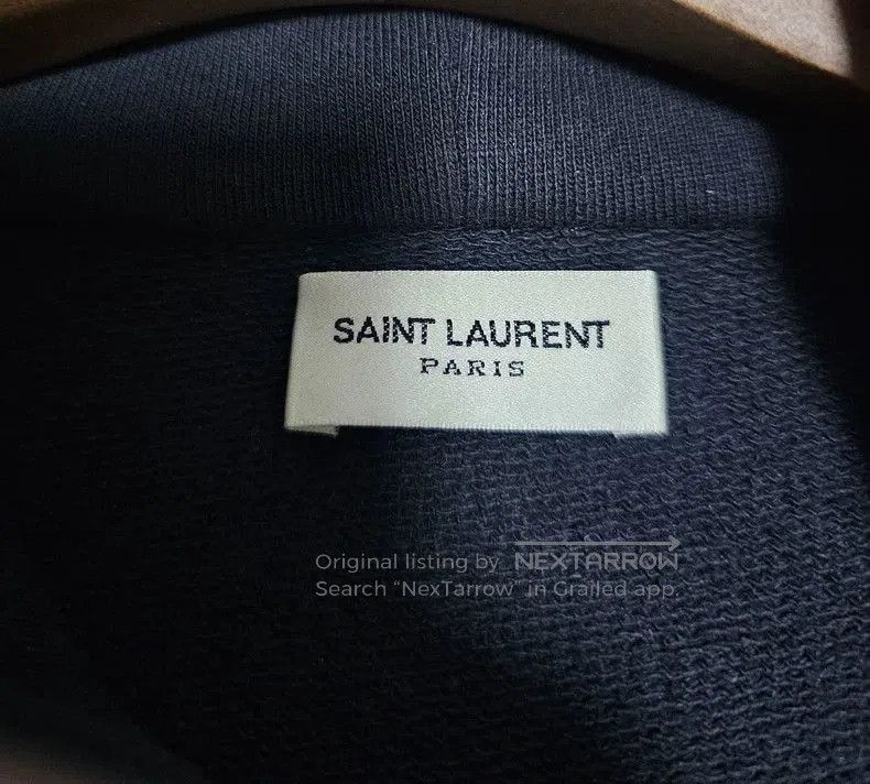 Saint Laurent Paris Saint Laurent Men's Black Hoodie. Size US XL / EU 56 / 4 - 4 Thumbnail
