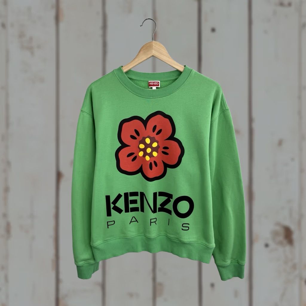 Kenzo Kenzo Paris Sweatshirt L Green Retro Y2K Boke Flower Mens Size US L / EU 52-54 / 3 - 1 Thumbnail