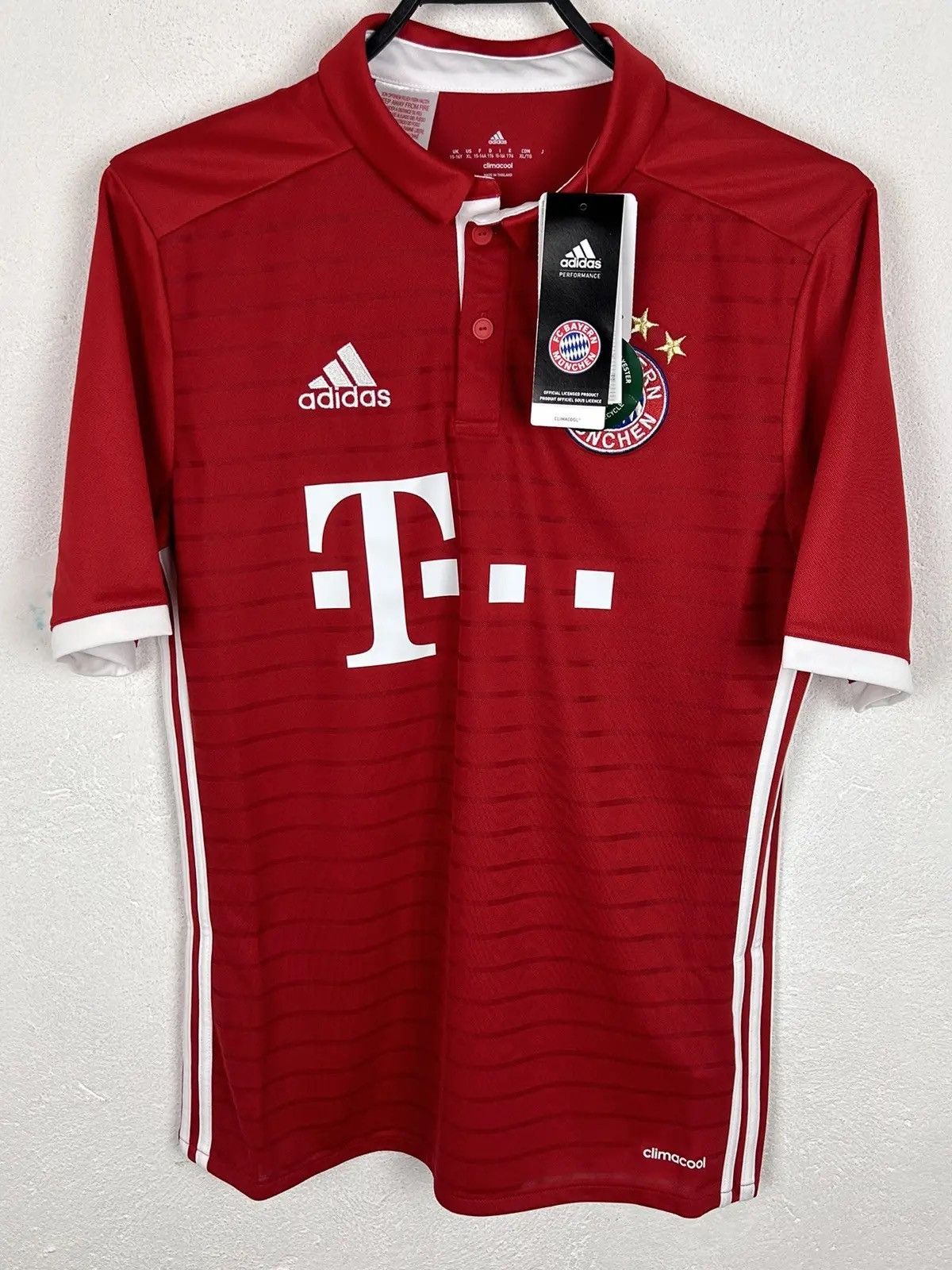 Adidas BNWT Adidas x F.C Bayern Munchen 2016/17 Home Soccer Jersey Size US S / EU 44-46 / 1 - 1 Thumbnail