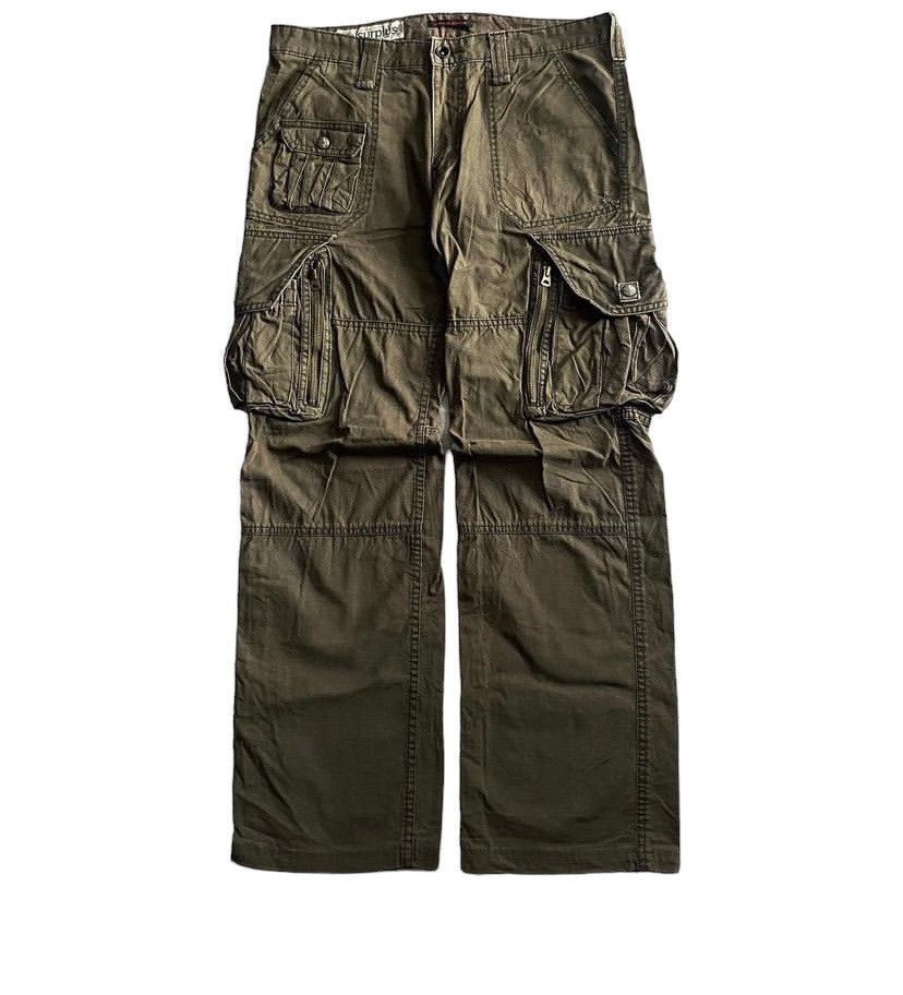 Image of Beauty Beast x Hysteric Glamour VTG Japan Cargo Jeans Multi Pocket Tactical in Brown (Size 33)