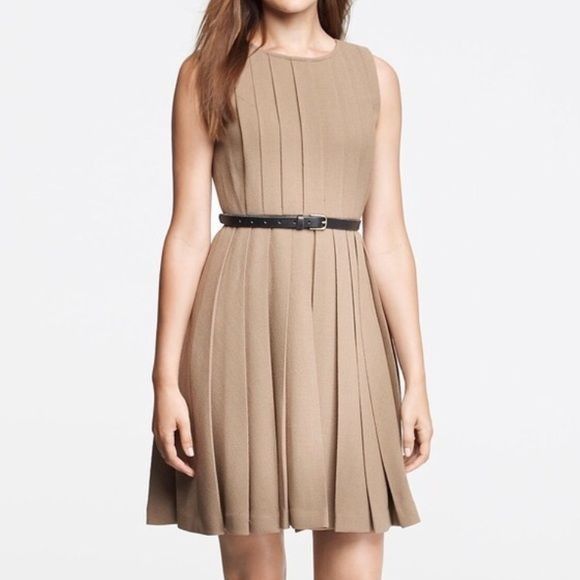 J.Crew J Crew 4 Brown Sleeveless Pleated Wool Blend A Line School G Size S / US 4 / IT 40 - 6 Thumbnail