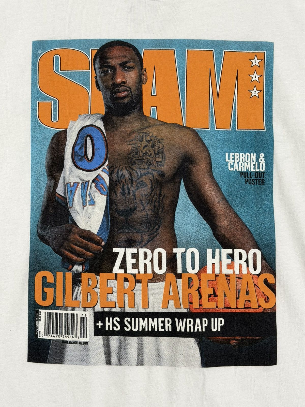 Mitchell & Ness Mitchell & Ness NBA Gilbert Arenas Agent Zero White T-Shirt Size US L / EU 52-54 / 3 - 8 Thumbnail