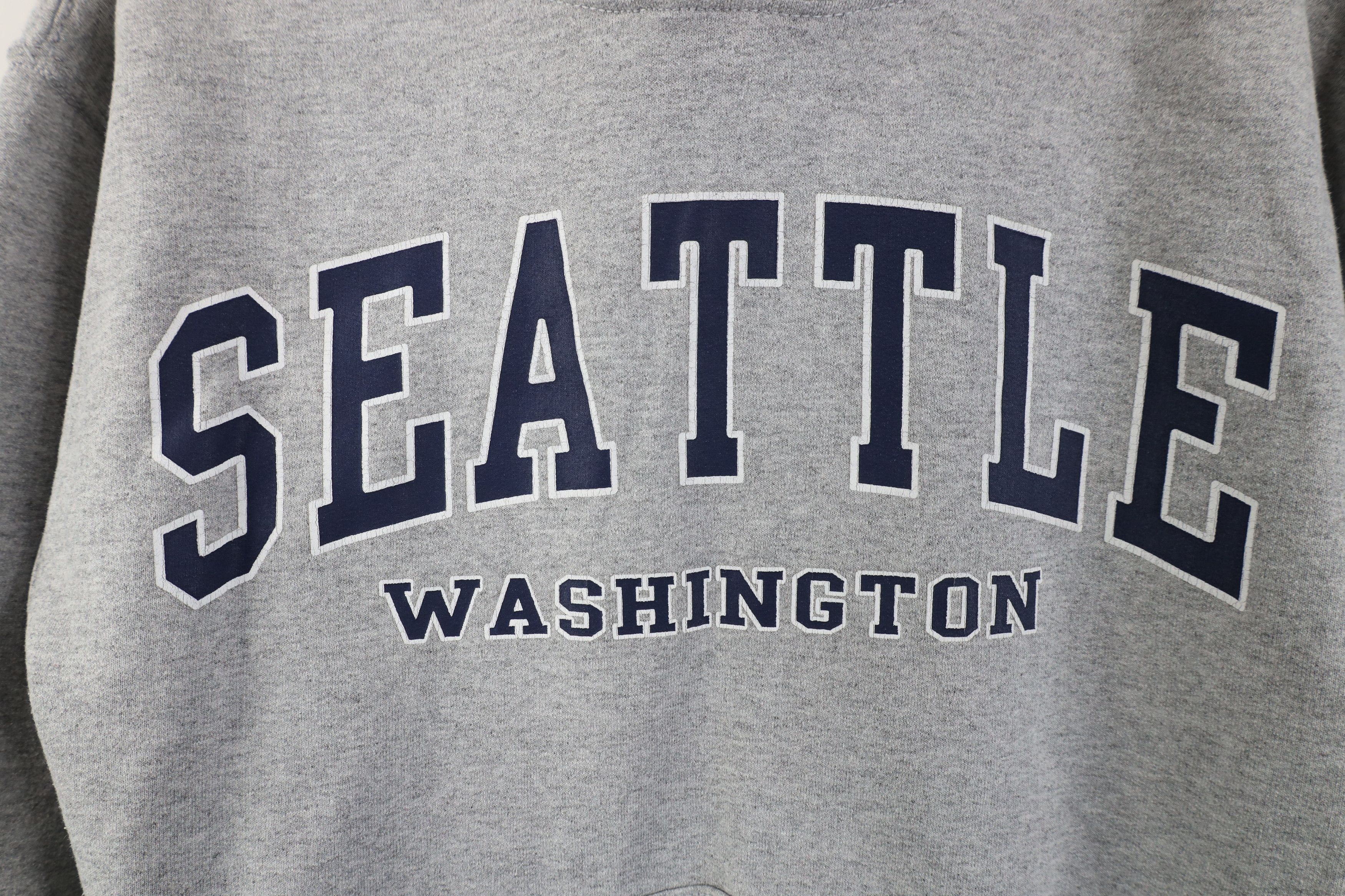 Vintage Vintage 90s Y2K Streetwear Seattle Washington Hoodie Gray Size S / US 4 / IT 40 - 4 Thumbnail