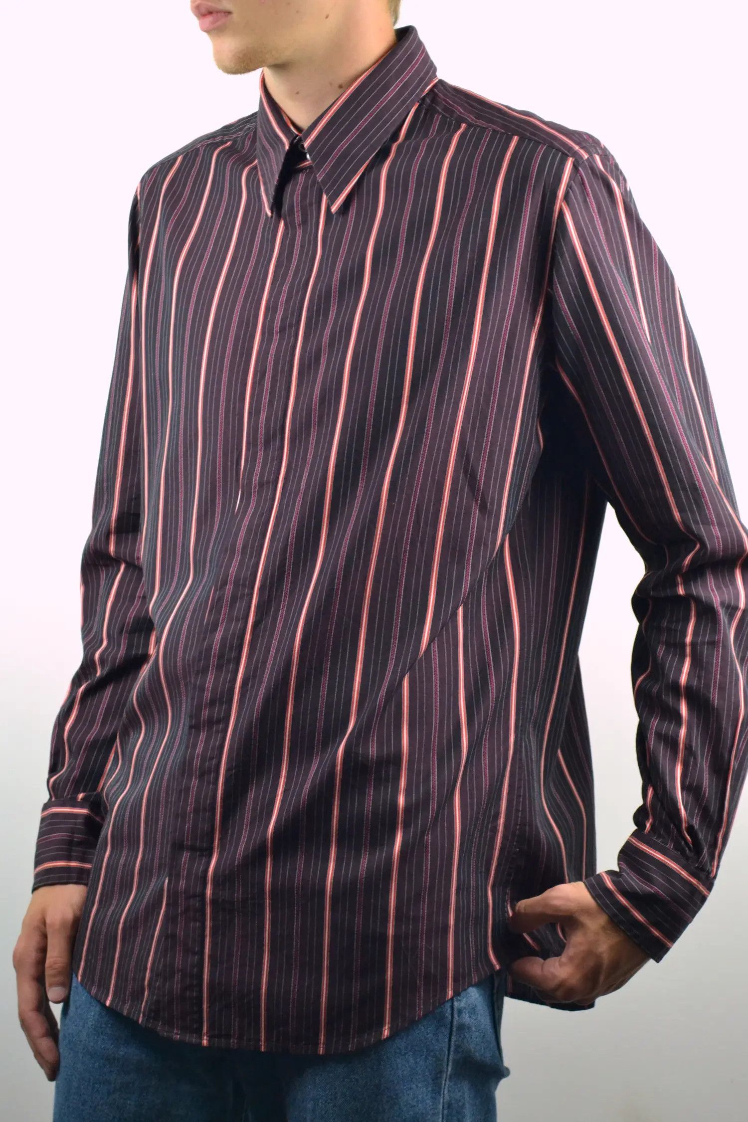 Dolce & Gabbana Dolce & Gabbana Striped Classic Red Vintage Shirt Size US L / EU 52-54 / 3 - 1 Thumbnail