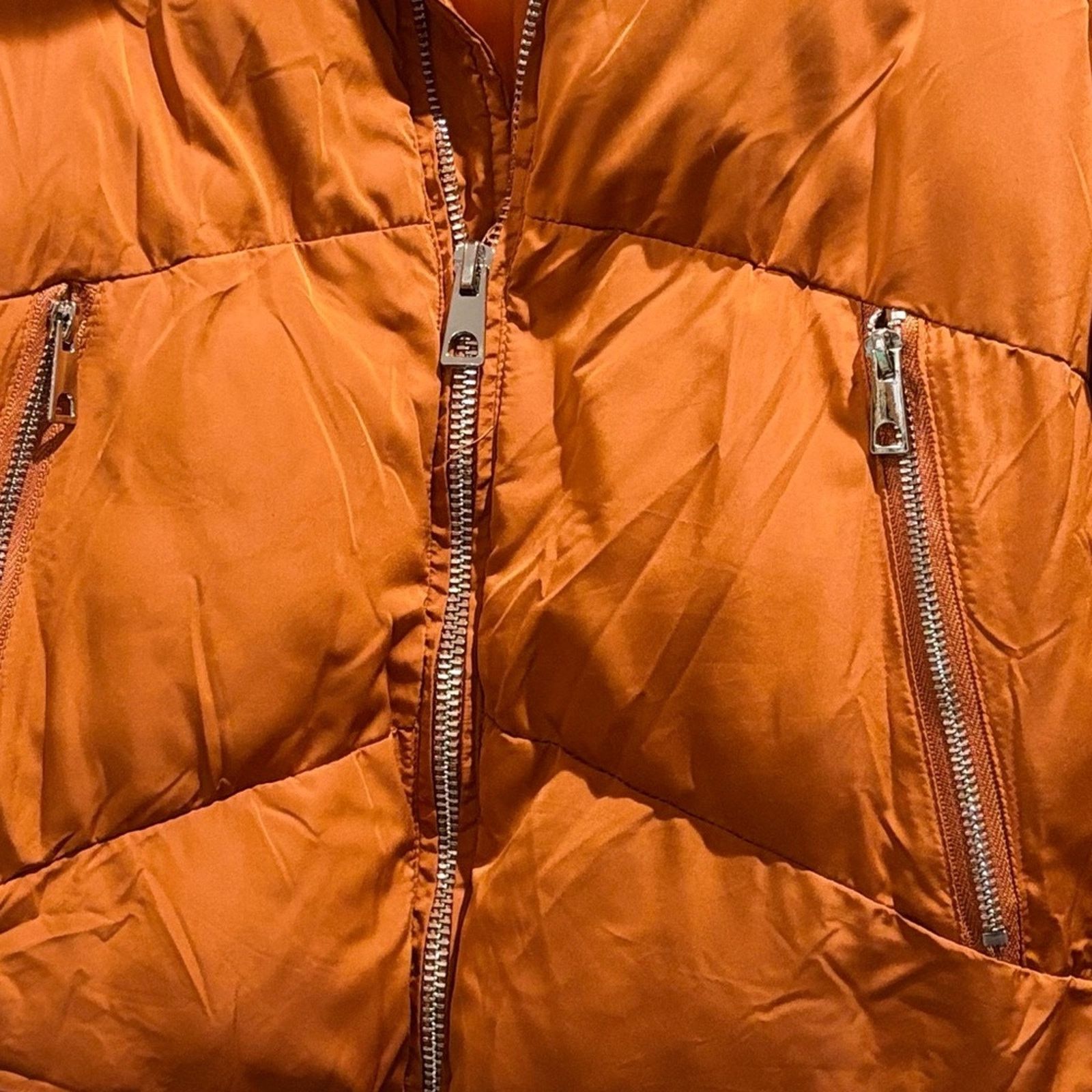 Other DELUC Women's Lipa Rust Puffer Zipper Jacket Sz S Size S / US 4 / IT 40 - 4 Thumbnail