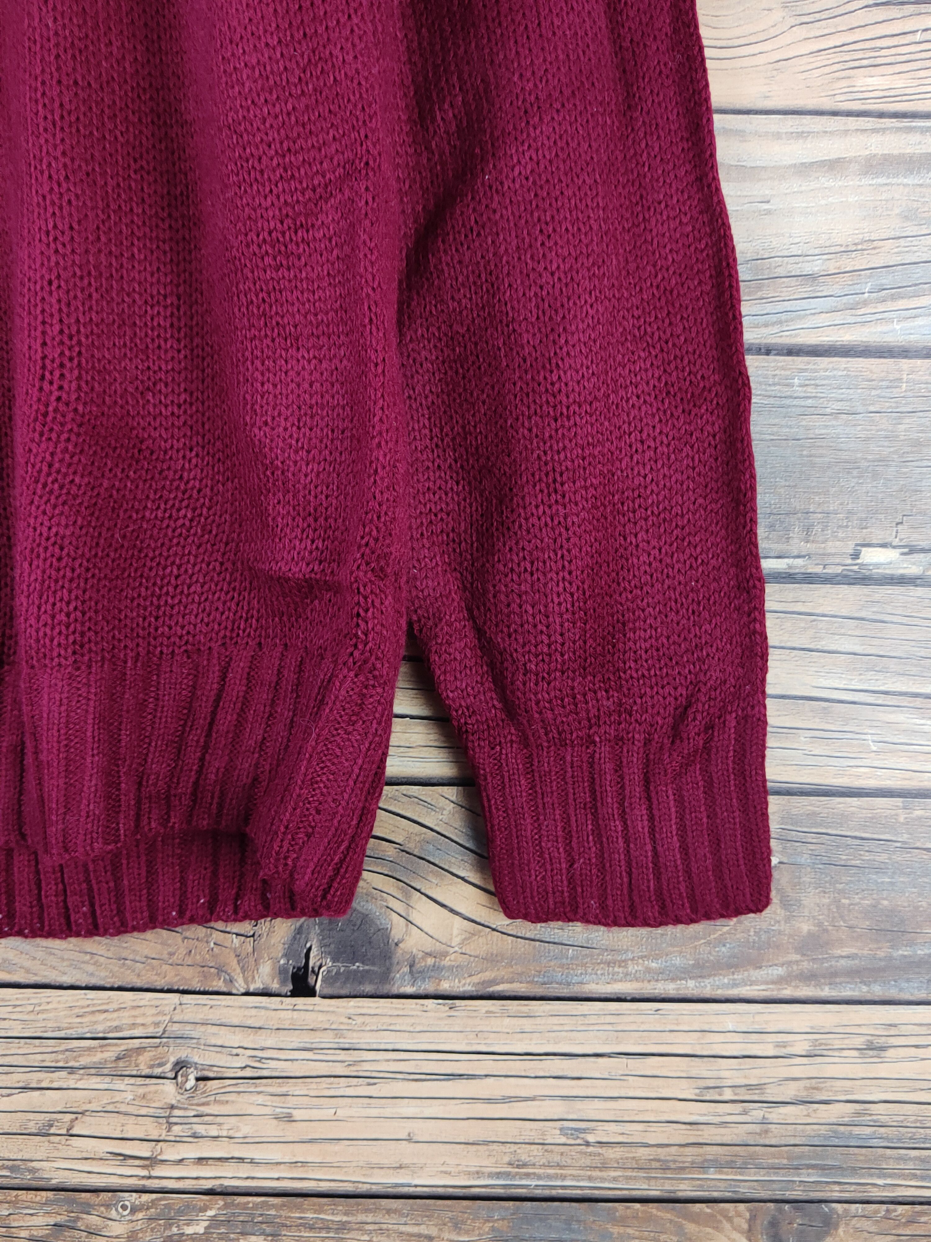 Homespun Knitwear × Japanese Brand × Vintage Glacier Maroon Knitwear Sweatshirts #W968 Size L / US 10 / IT 46 - 6 Thumbnail