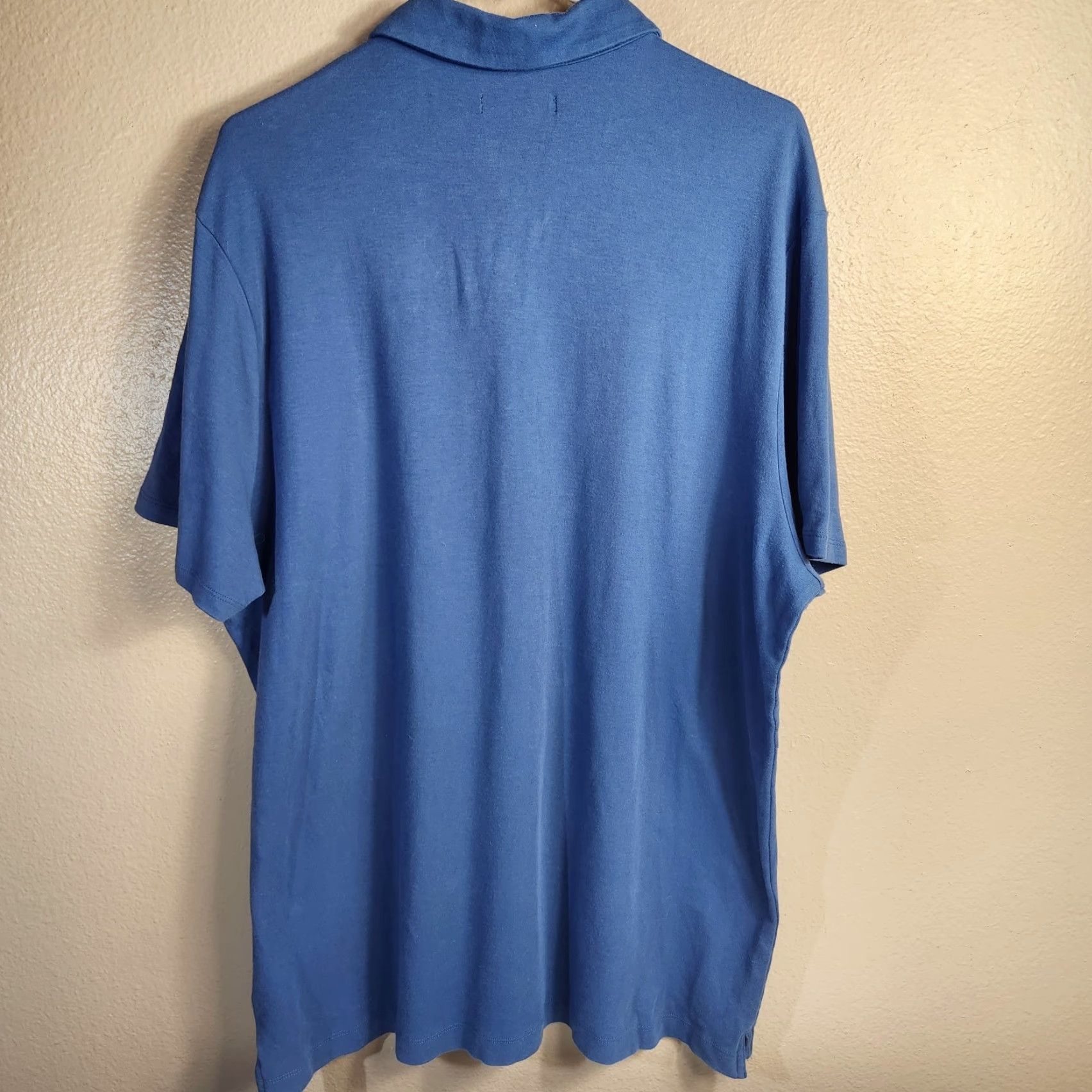 Banana Republic Banana Republic Mens Polo Blue LK Luxury-Touch SS #1588968 Medium Blue XL? 2XL? Size US XXL / EU 58 / 5 - 4 Thumbnail