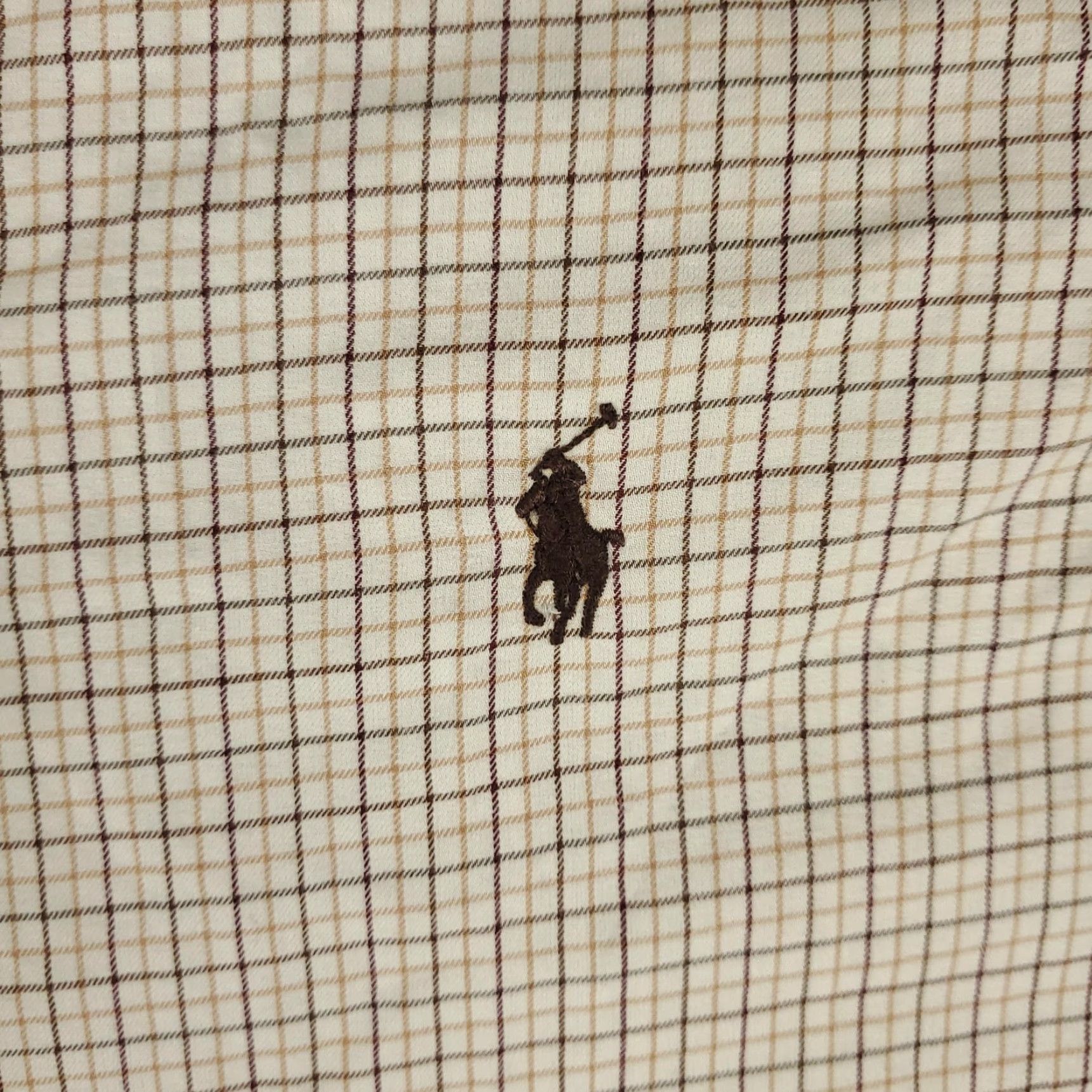 Ralph Lauren Ralph Lauren Shirt Mens Large Beige Plaid Classic Fit Long Sleeve Button-Up Polo Size US L / EU 52-54 / 3 - 2 Thumbnail