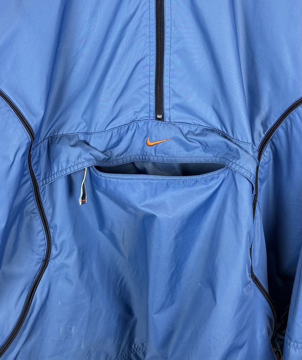Nike Vintage Nike Anorak 1/2 Zip Jacket Blue Hooded Swoosh Nylon Size US M / EU 48-50 / 2 - 6 Thumbnail