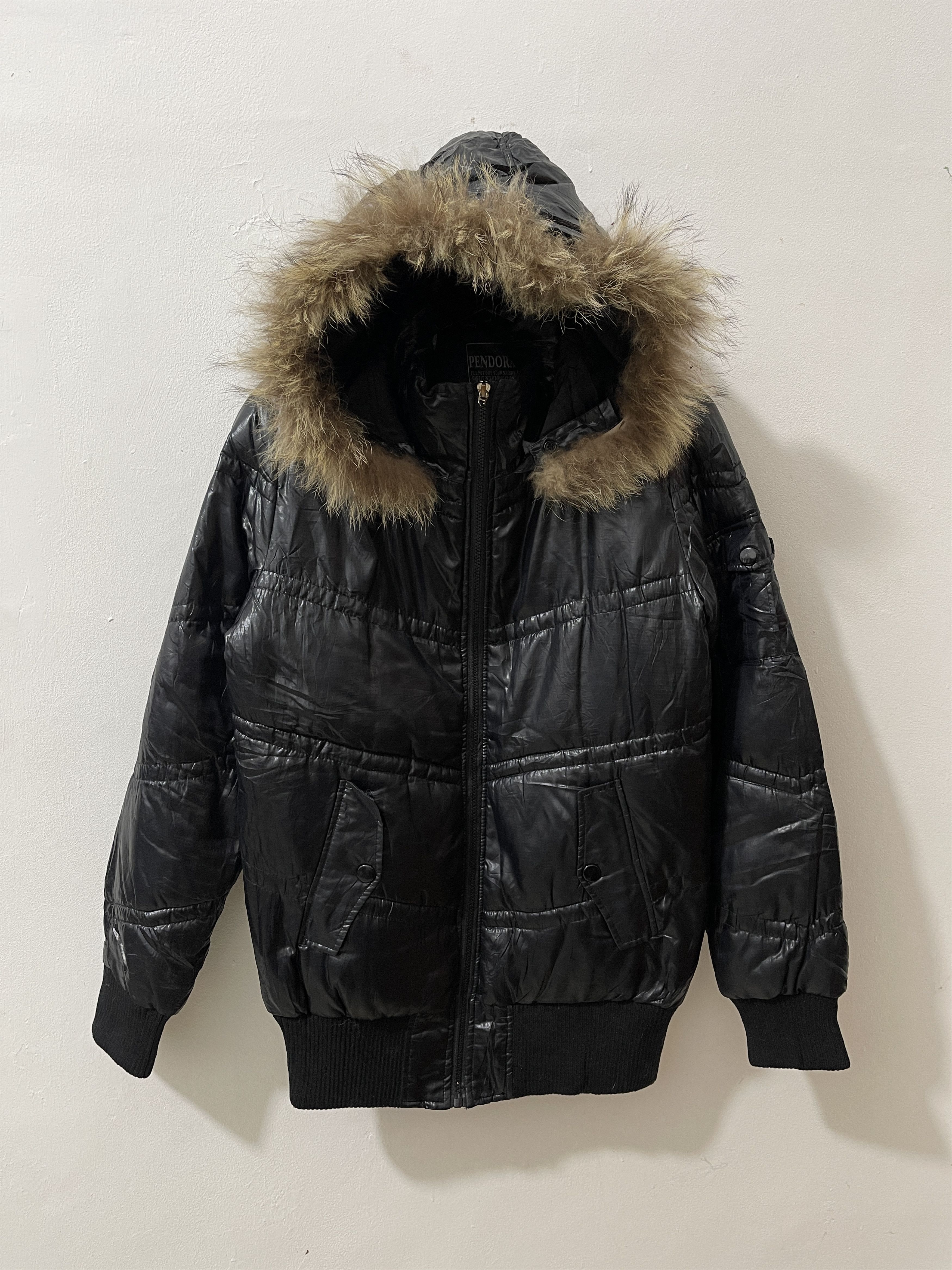Japanese Brand 2000s Pendora Japan Archive Fur Puffer Vkei Style Jacket Size US M / EU 48-50 / 2 - 1 Thumbnail