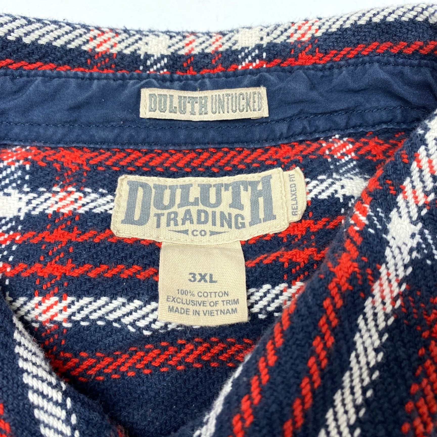 Vintage Duluth Trading Heavy Flannel Shirt Mens 3XL Untucked Relaxed Fit Twill Woodsy Size US XXL / EU 58 / 5 - 6 Thumbnail
