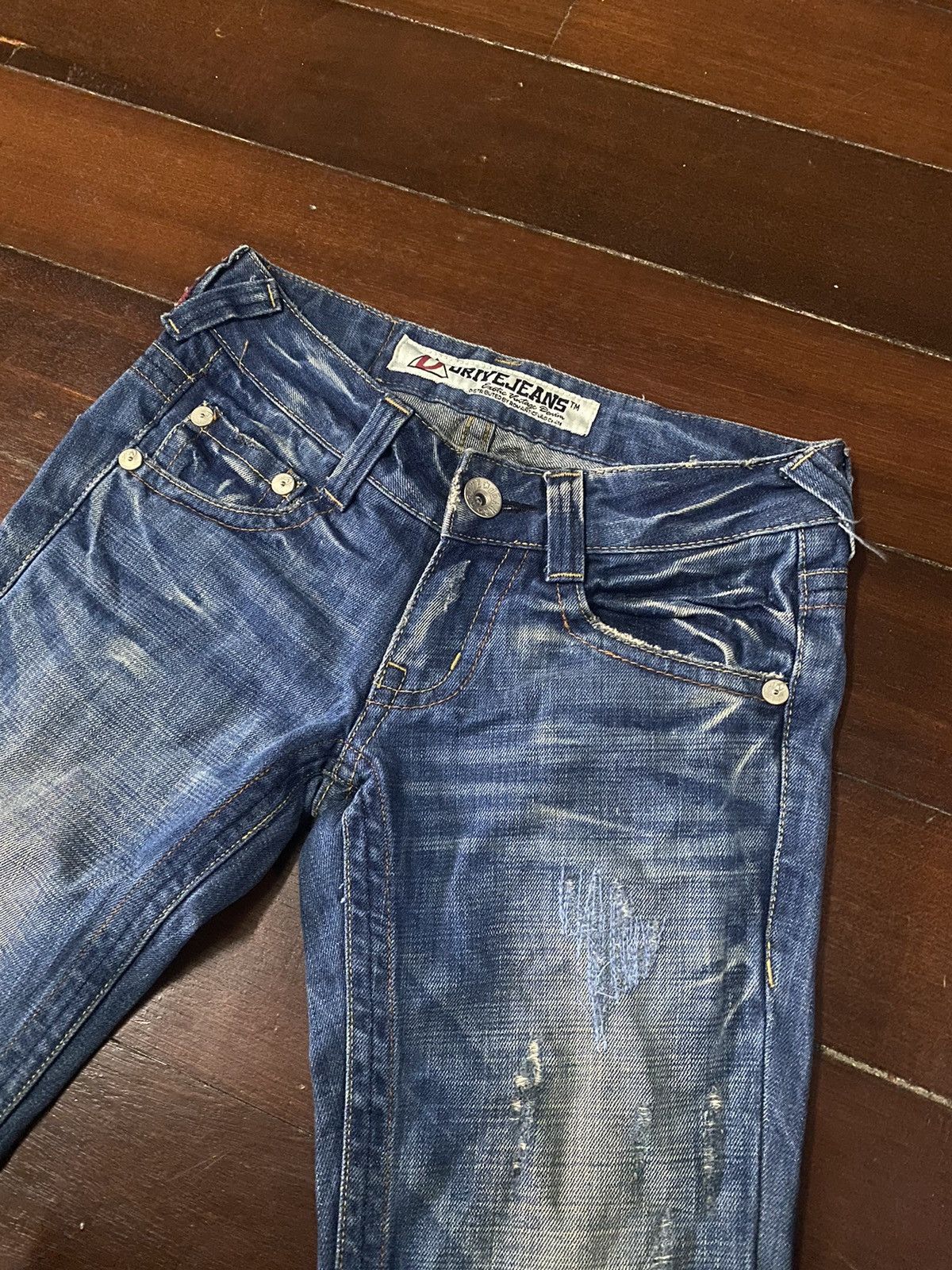 Designer FIRE DRIVE JEANS BOOT CUT WIDE LEG BAGGY Size 30" / US 8 / IT 44 - 7 Thumbnail