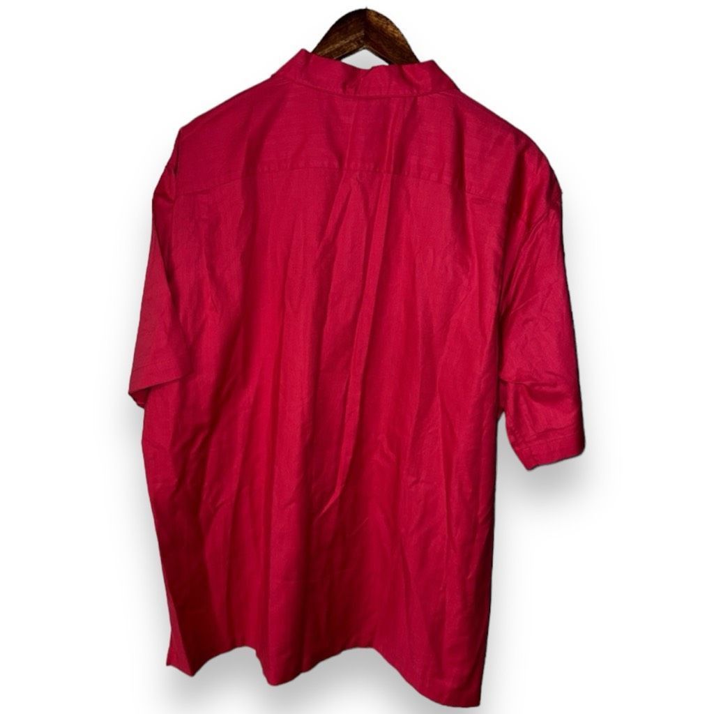 Cremieux NWT Daniel Cremiux Red S/S Camp Collar Button Up Bowling Shi Size US XL / EU 56 / 4 - 12 Thumbnail