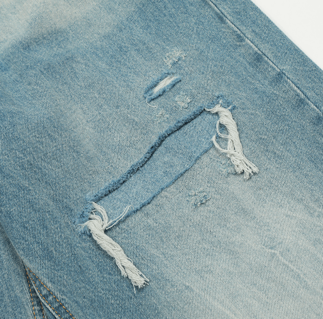 Japanese Brand Men's retro loose wide-leg ripped straight jeans y2k Size US 32 / EU 48 - 4 Thumbnail