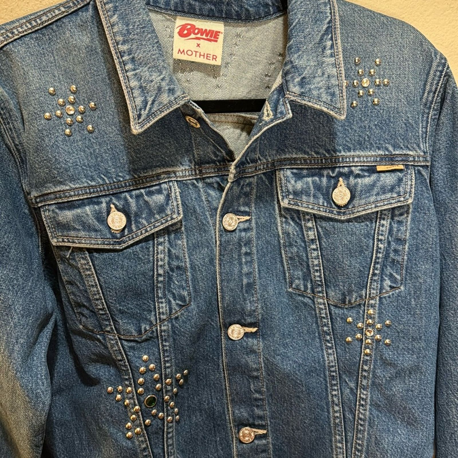MOTHER Bowie x MOTHER The Bruiser Embellished Denim Jacket Size M Size M / US 6-8 / IT 42-44 - 6 Thumbnail