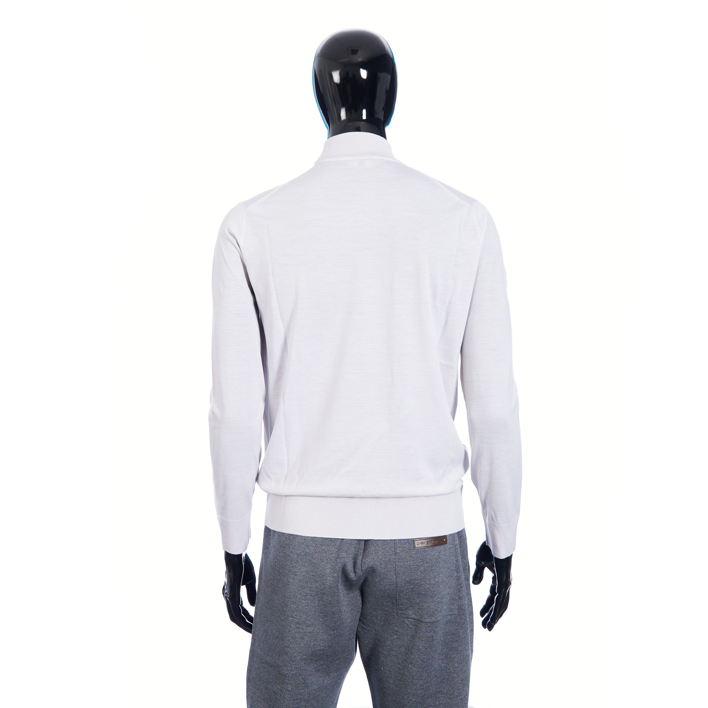 Loro Piana Lupetto Sweater Mock Neck In Ice White Wish Wool Size US M / EU 48-50 / 2 - 5 Thumbnail