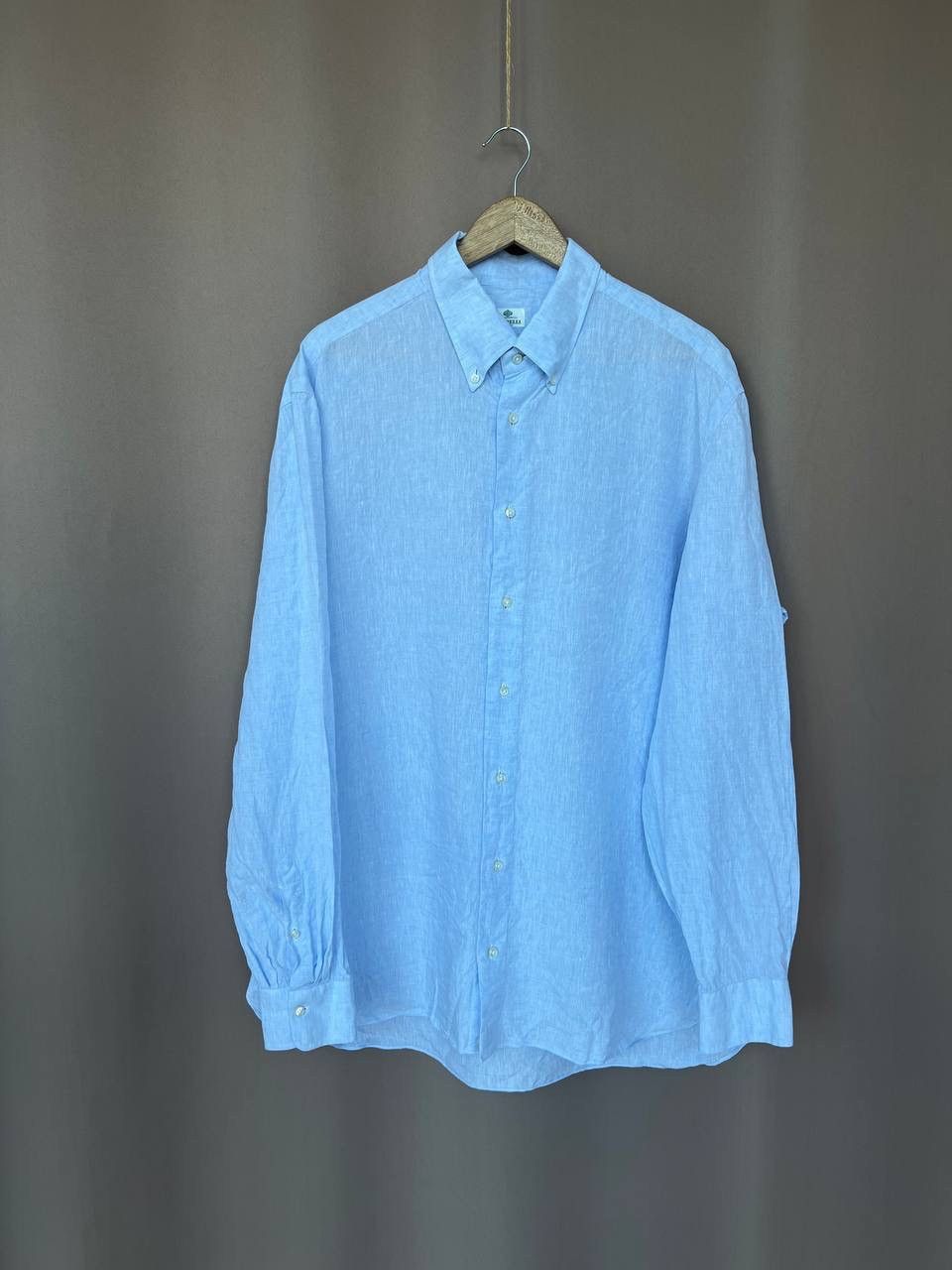 Borrelli Napoli Linen Button Up Shirt Mens Size XL