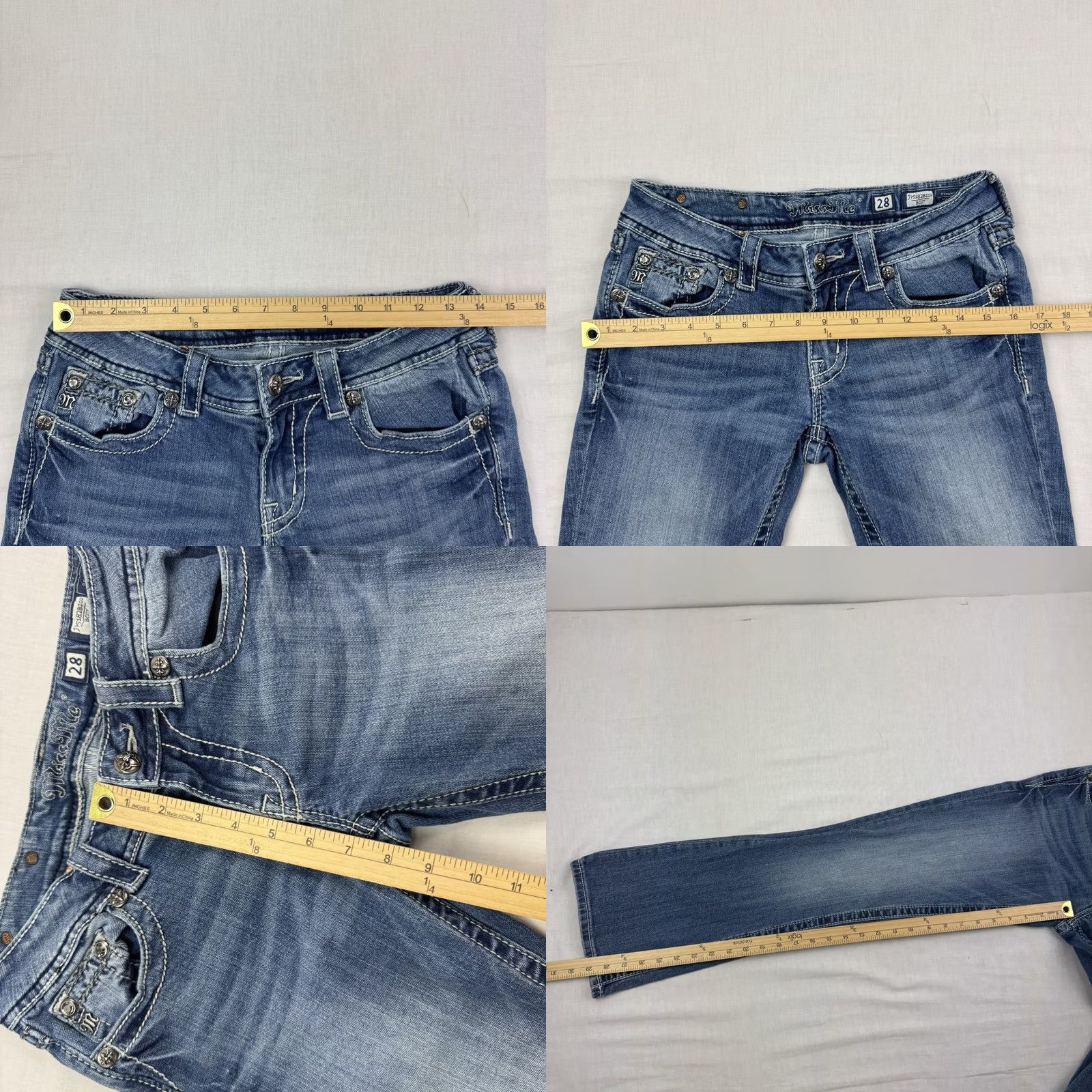 Miss Me VINTAGE Miss Me Bootcut Jeans Womens 28 Hipster Y2K 2000s American Blue Jeans Womens 28 Mens? Size 28" / US 6 / IT 42 - 9 Thumbnail