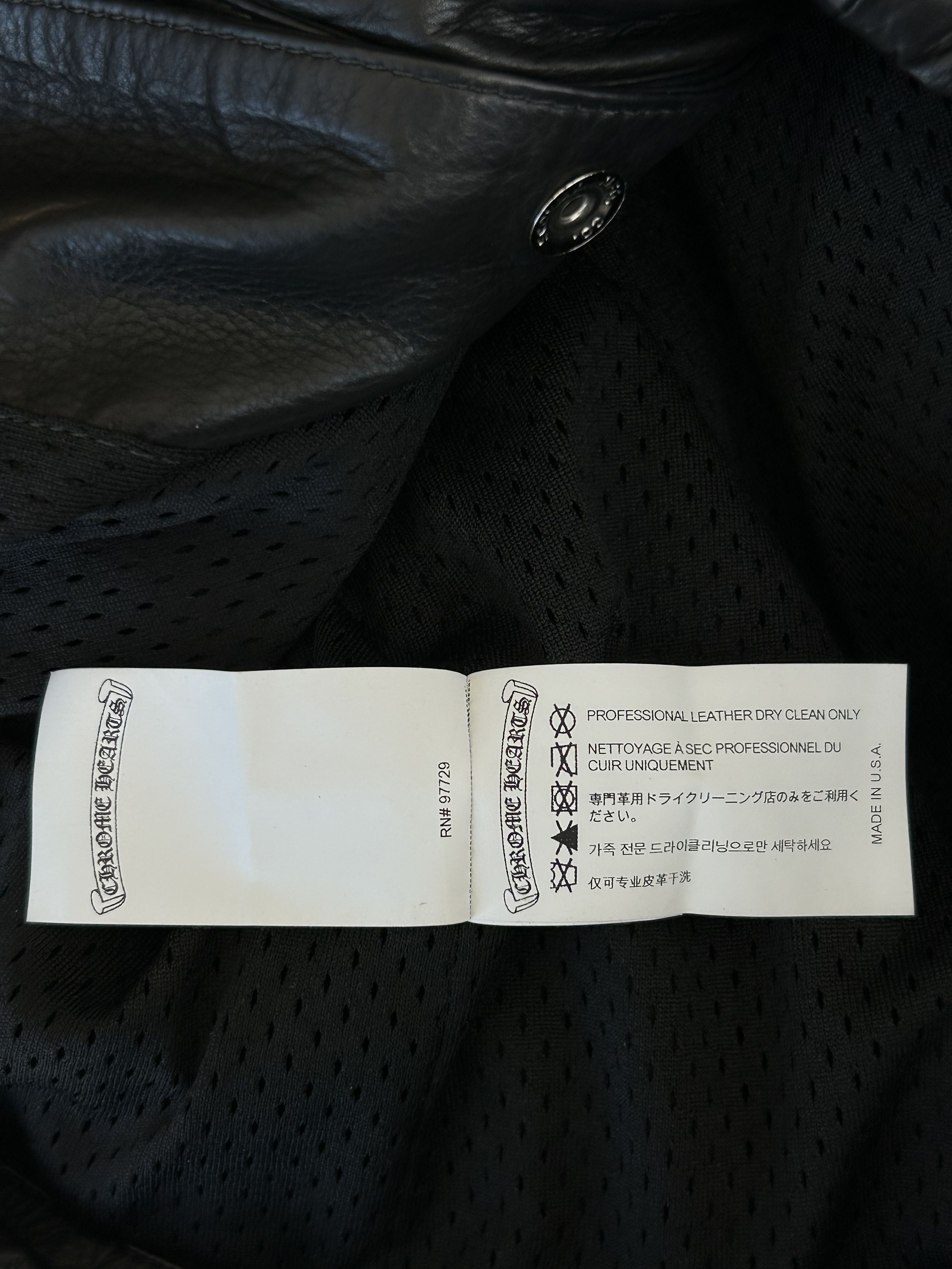 Chrome Hearts Chrome Hearts Black Leather Patch Eyechart Work Jacket Size US M / EU 48-50 / 2 - 4 Thumbnail