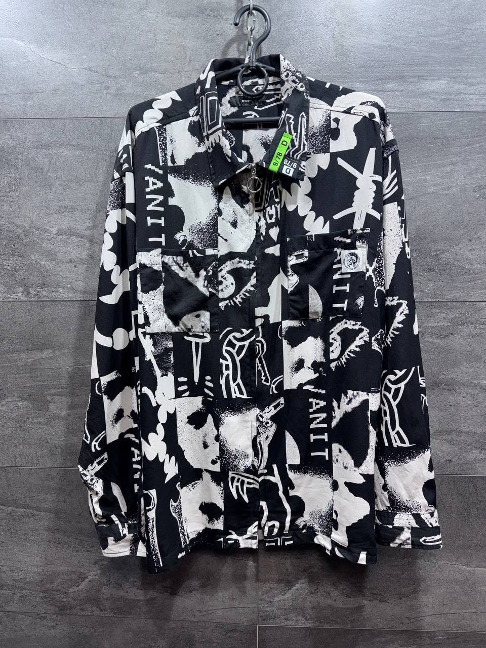 Diesel Diesel S-Krutz Allover Graphic Print Zip Pocket Shirt Jacket Size US L / EU 52-54 / 3 - 1 Thumbnail