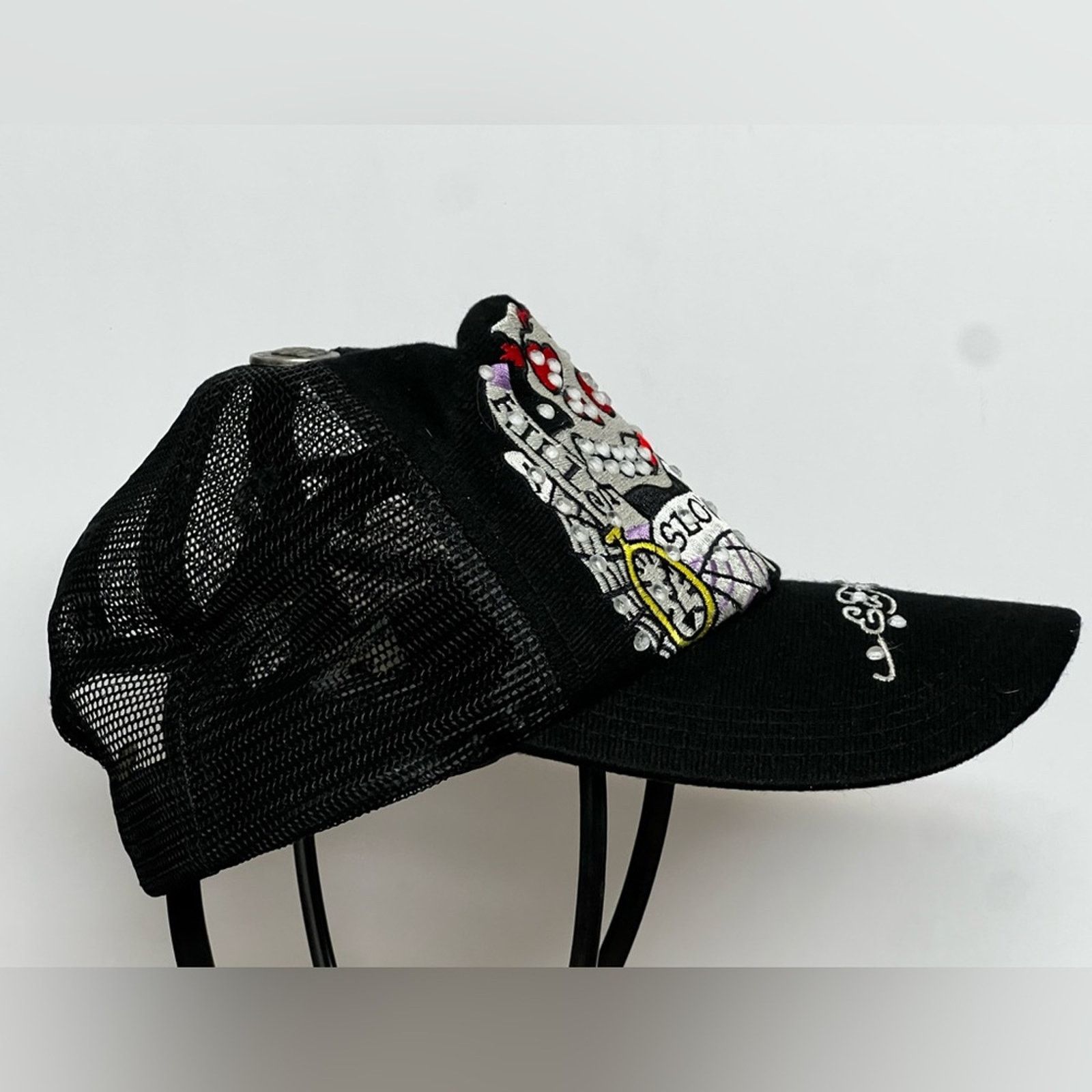 Ed Hardy Vintage Ed Hardy Love Kills Slowly Skull Trucker Hat RARE Size ONE SIZE - 2 Thumbnail