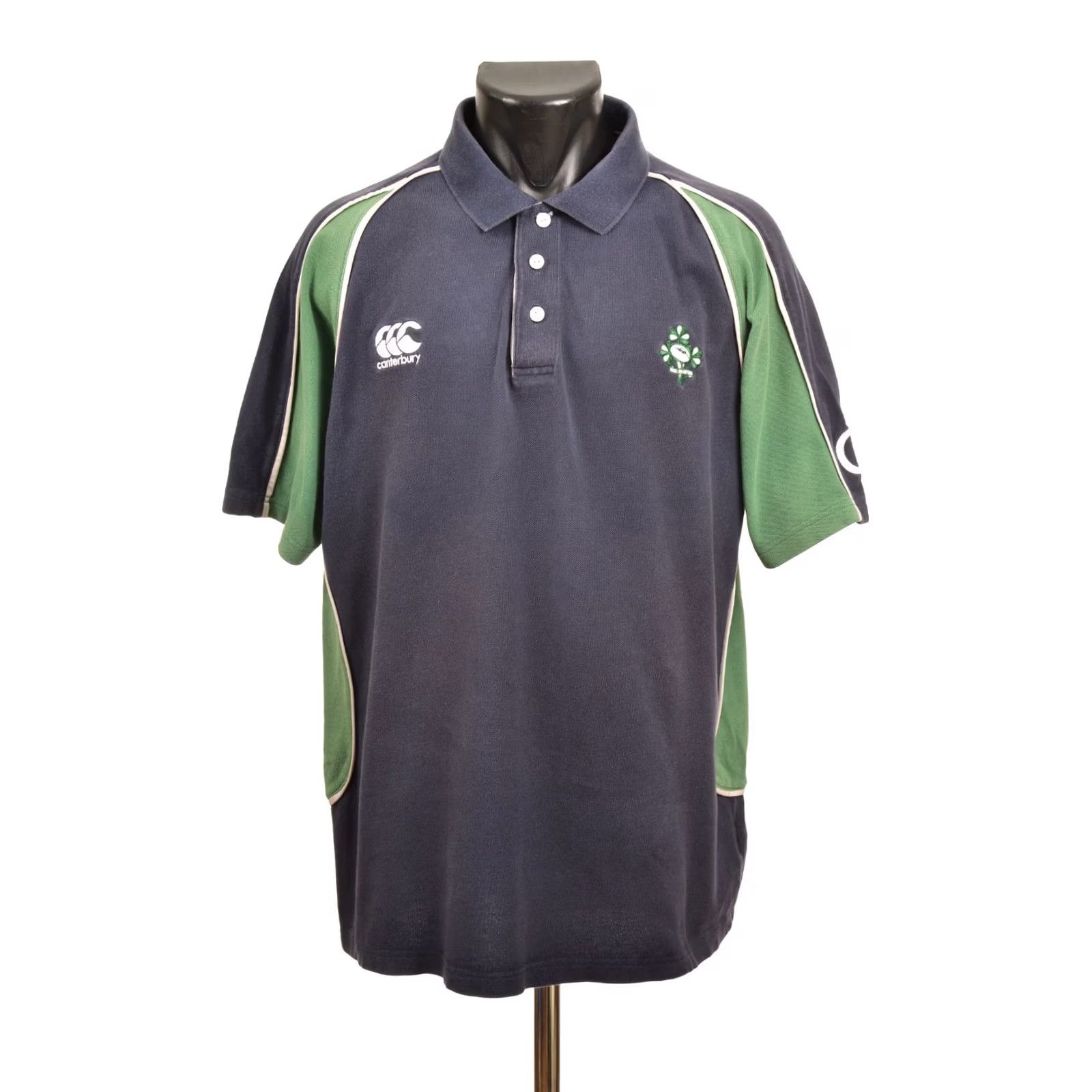 Vintage DDP Canterbury Ireland Vintage 2000s Y2K Rugby Polo Shirt Jersey XL Men Blue Polo Shirt Rugby Jersey Vintage Canterbury Ireland XL Mens Size US XL / EU 56 / 4 - 2 Thumbnail