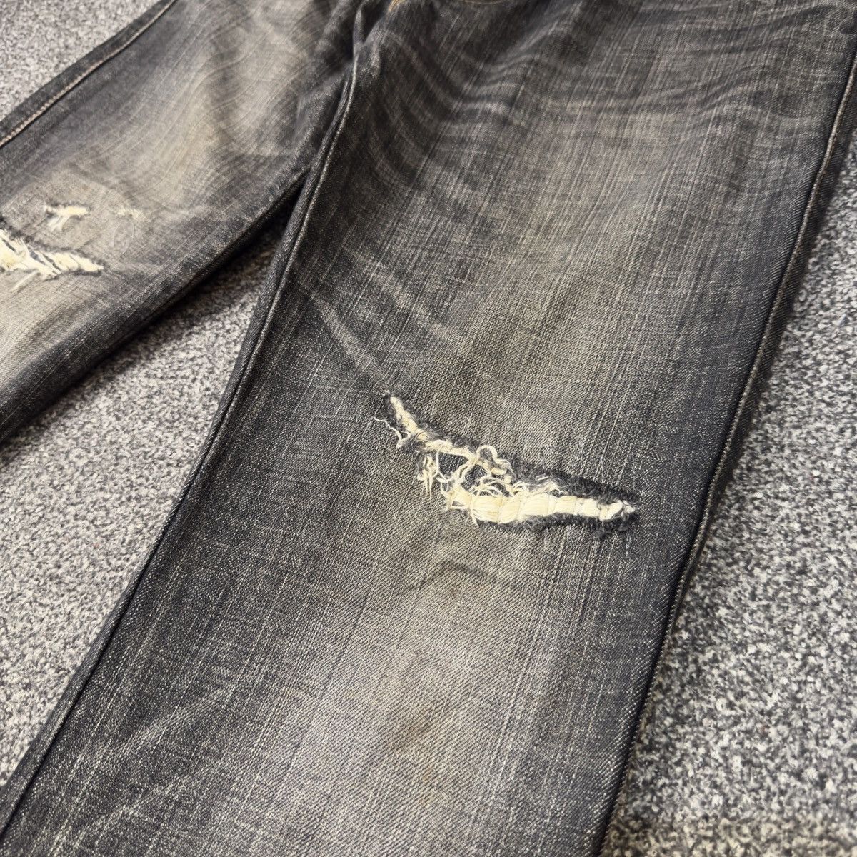Hysteric Glamour Edwin Blue Trip 503 Black Distressed Denim ifsixwasnine Size US 32 / EU 48 - 5 Thumbnail