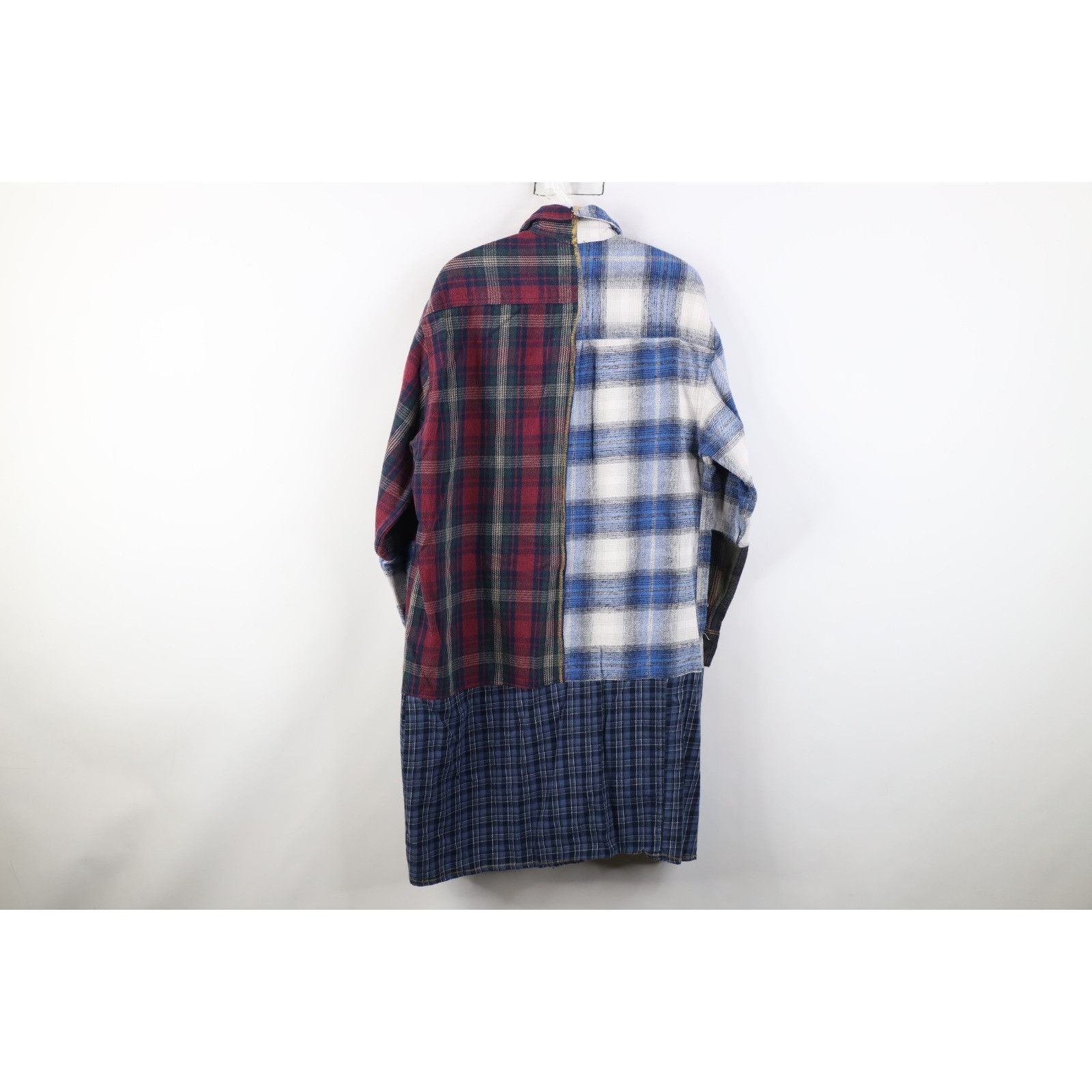 Vintage Vintage 90s Y2K Streetwear Custom Made Flannel Shirt Dress Size L / US 10 / IT 46 - 13 Thumbnail
