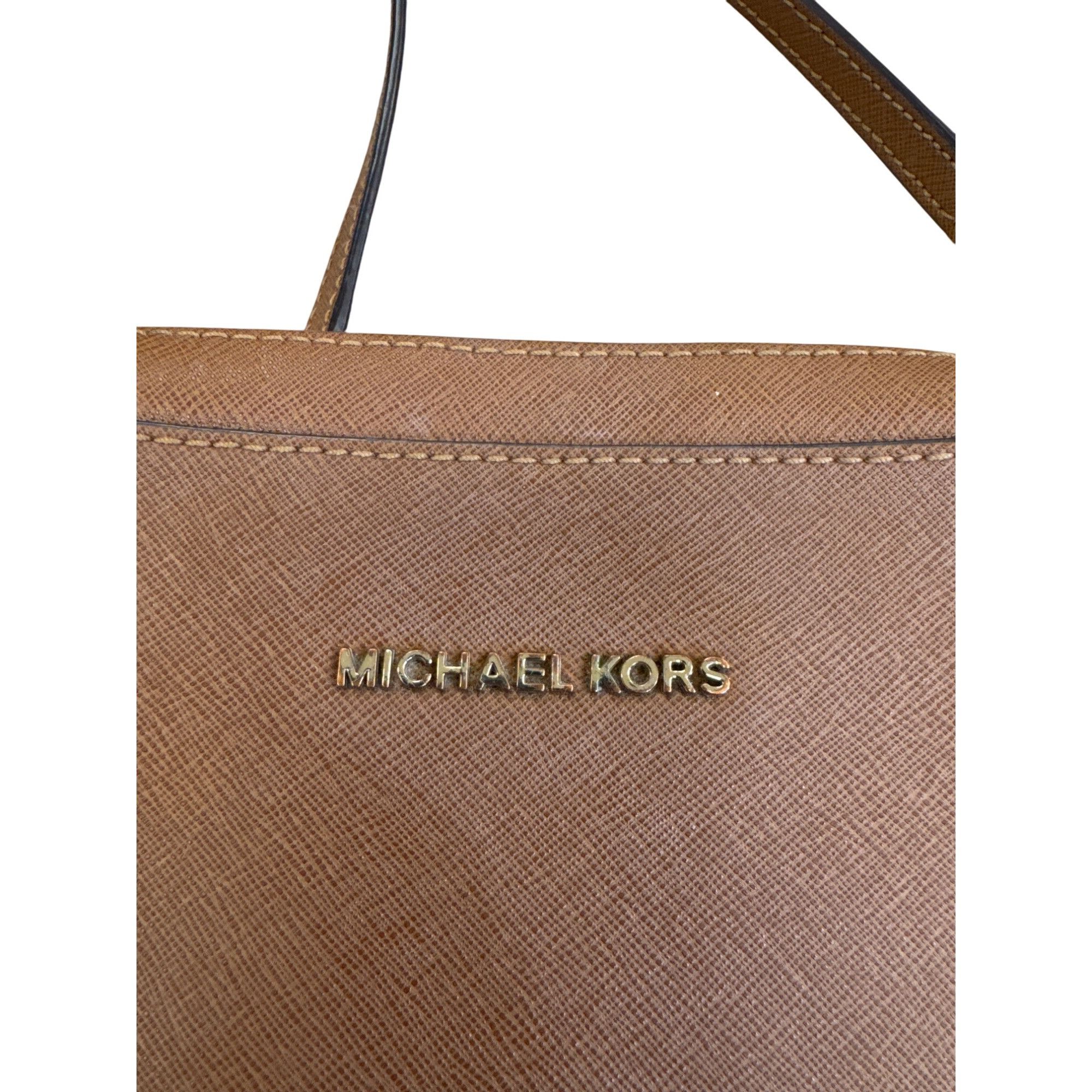 Michael Kors Michael Kors Womens Brown Leather Small Crossbody Purse SKU Size ONE SIZE - 2 Thumbnail