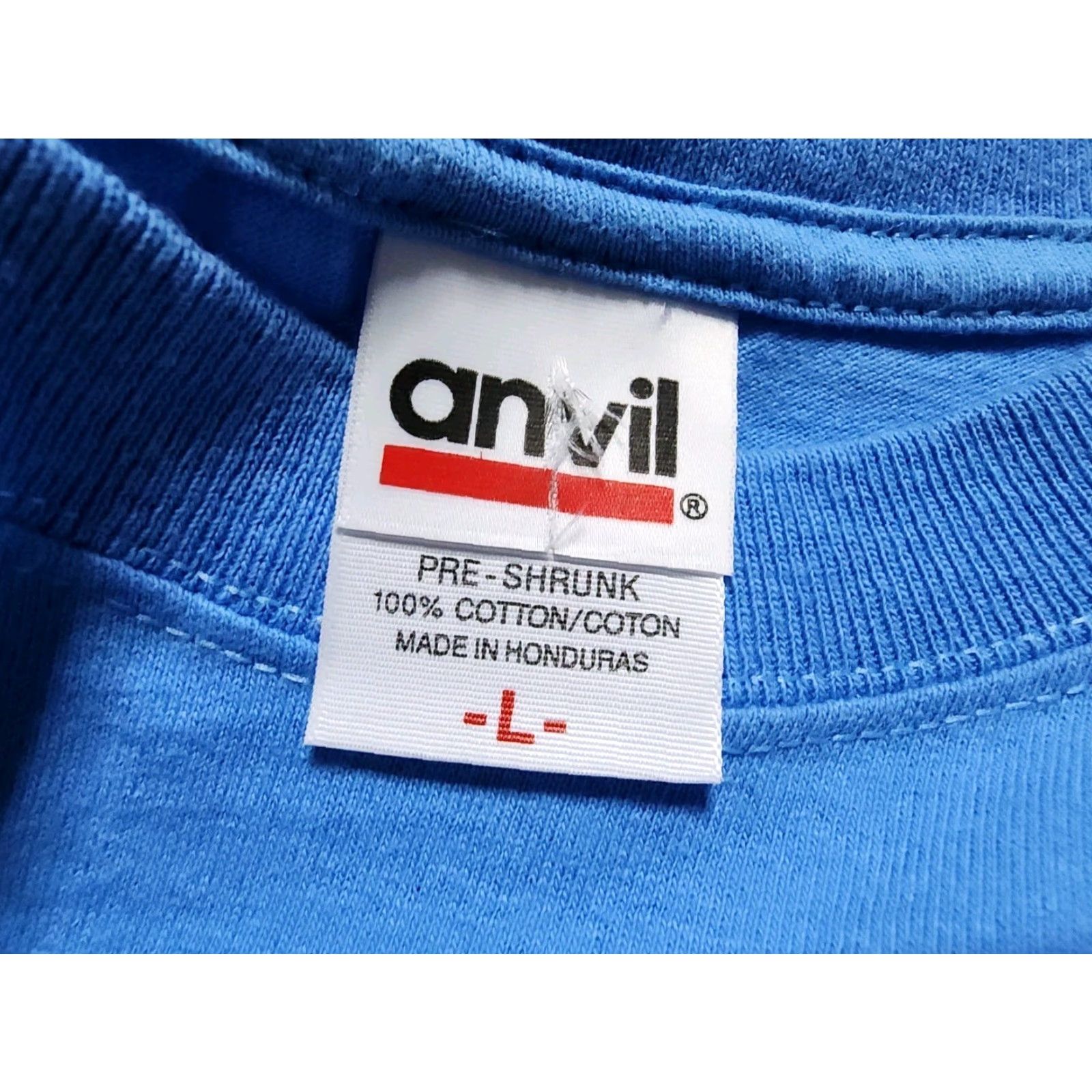 Anvil VINTAGE Anvil T-Shirt Mens Distress 90s Hawaii Travel Blue Short Sleeve Crew Neck L Size US L / EU 52-54 / 3 - 8 Thumbnail