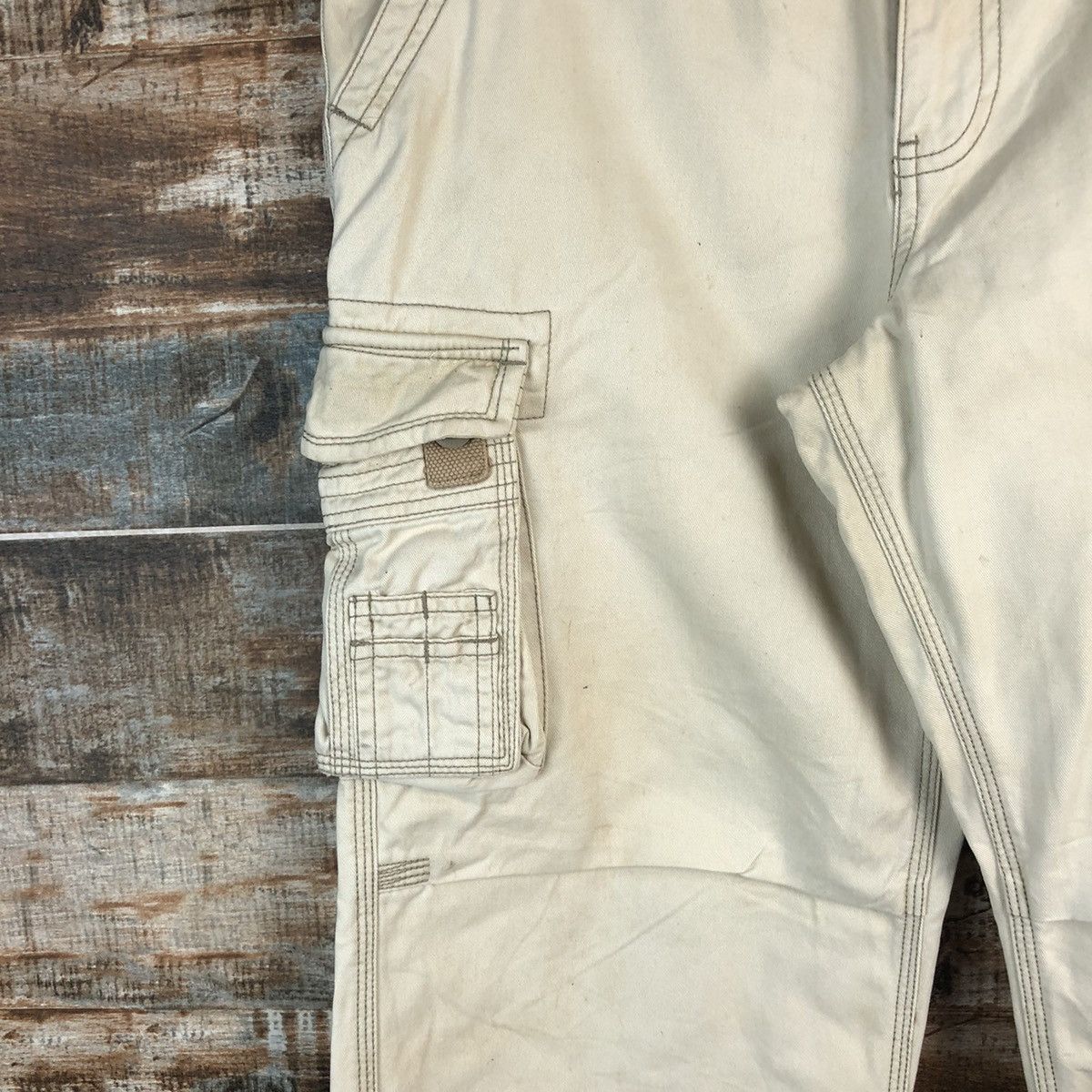Arizona Jean Co. DL AriZona Jeanco. White Cargo Multipocket Pants #C641 Size US 31 - 9 Thumbnail