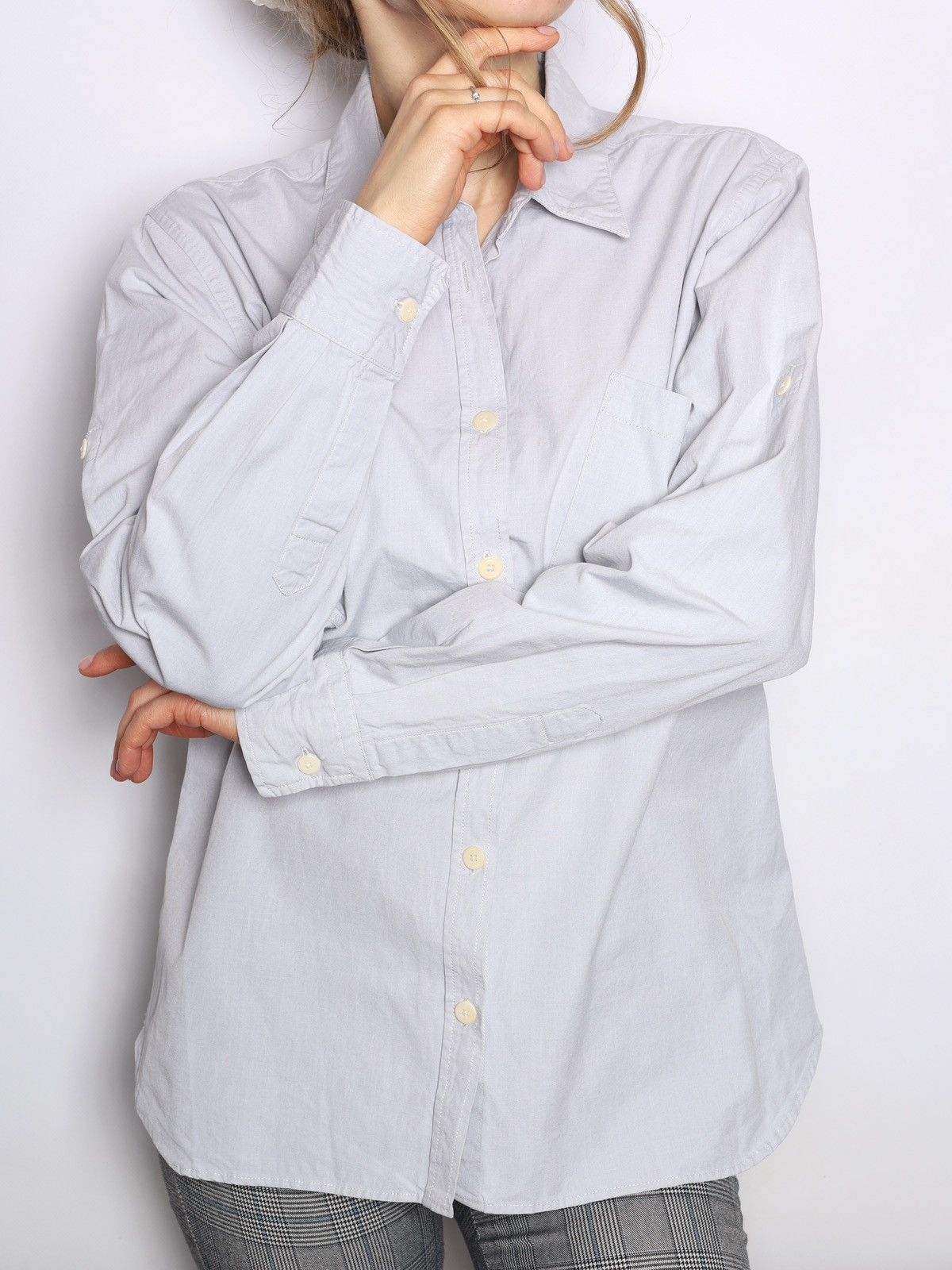 Margaret Howell MHL Margaret Howell Cotton Shirt Gray Grey Size S / US 4 / IT 40 - 1 Thumbnail