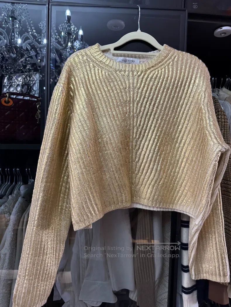 Valentino Valentino Gold sweater Size S / US 4 / IT 40 - 1 Thumbnail