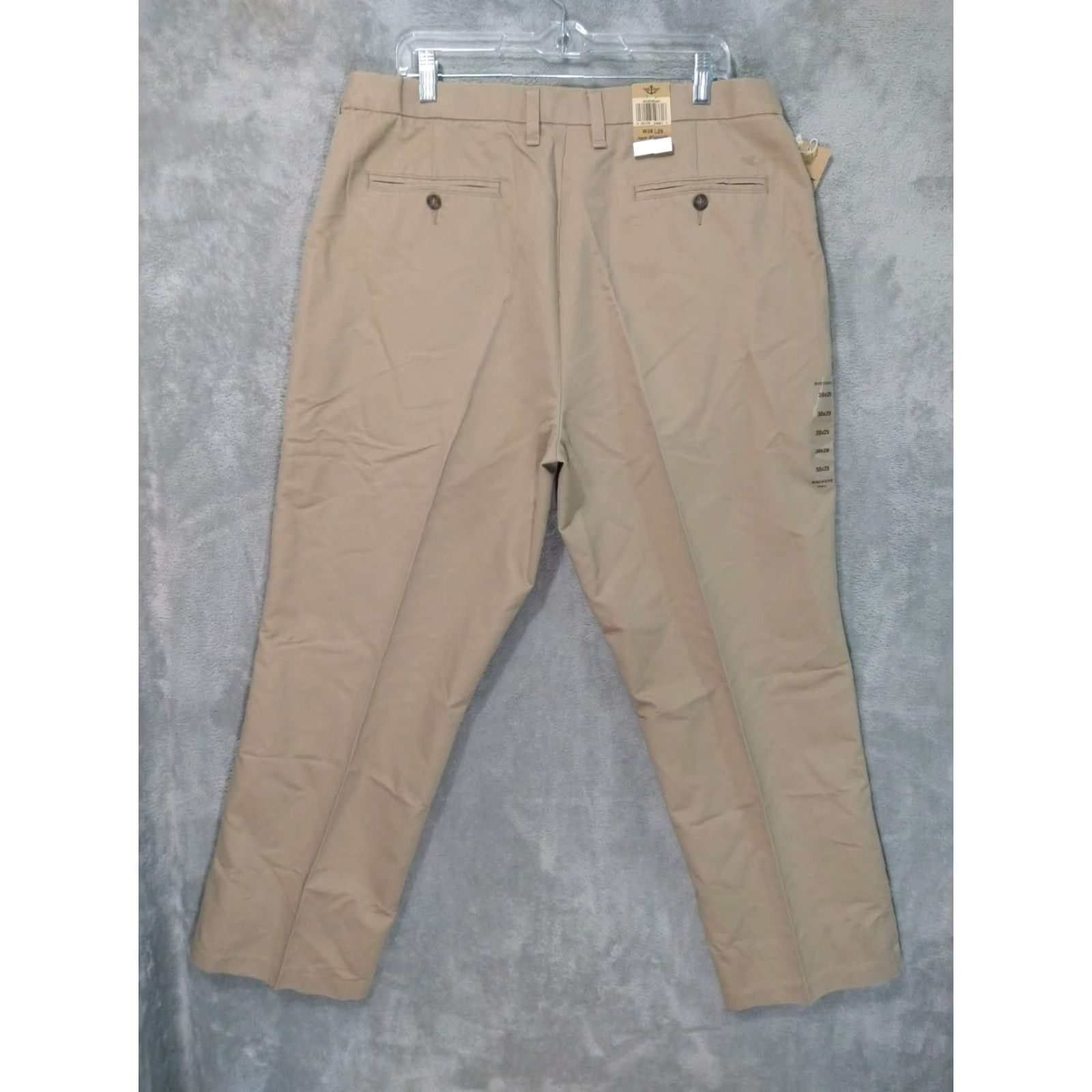 Dockers DOCKERS Pants Mens 38x29 Khakis Flat Front Classic Fit Beige D3 City Preppy 90s Mens Size US 38 / EU 54 - 2 Thumbnail