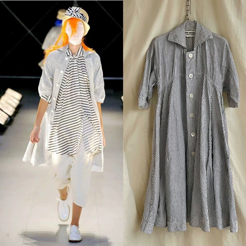 Comme des Garcons Comme Des Garcons Junya Watanabe Blue and White Stripe Nav Size XS / US 0-2 / IT 36-38 - 1 Thumbnail