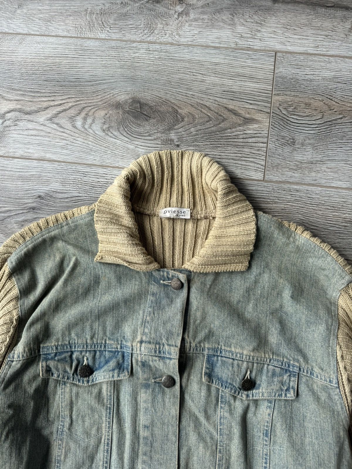 If Six Was Nine Vintage Japan Style Denim&Knit Y2k Woman's Jacket Size M / US 6-8 / IT 42-44 - 7 Thumbnail