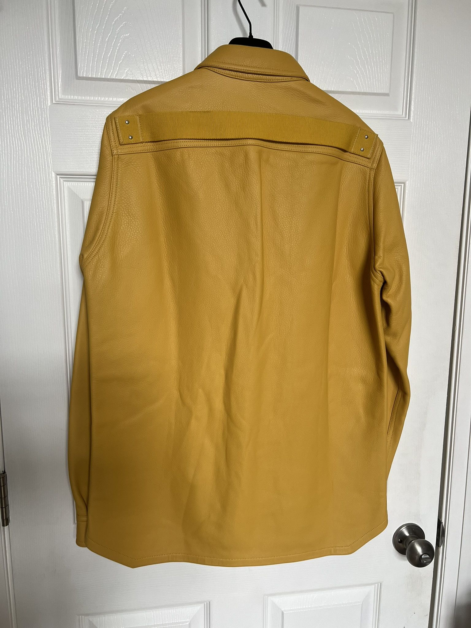 Rick Owens Rick Owens SS23 EDFU Lemon Fogpocket Leather Overshirt sz 48 Size US M / EU 48-50 / 2 - 4 Thumbnail