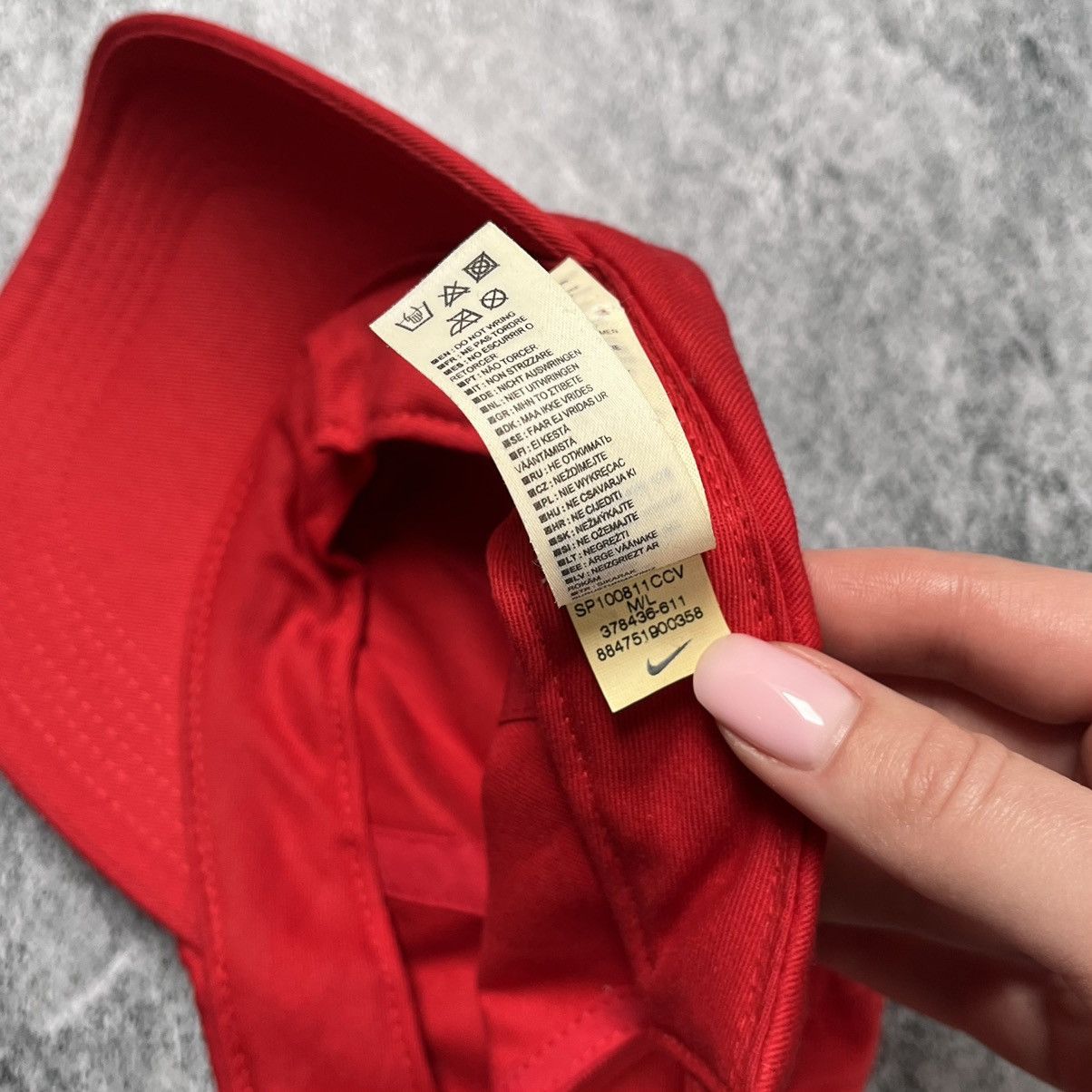 Nike × Vintage Cap Nike Vintage Streetwear Drill Hat Red Y2K Swoosh Size ONE SIZE - 9 Thumbnail